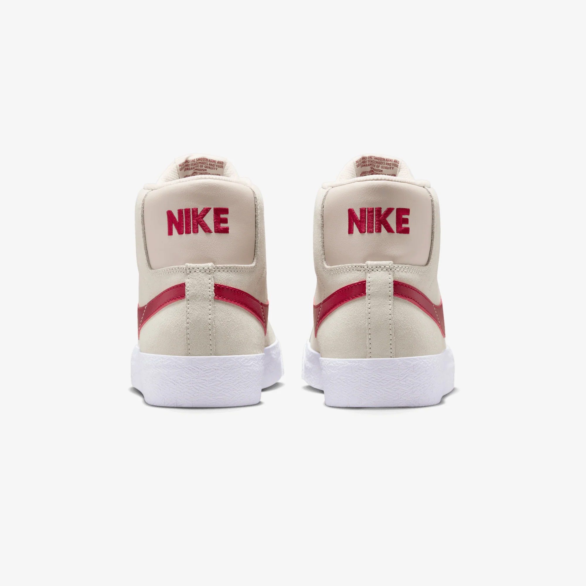 Nike | SB ZOOM BLAZER MID { PALE IVORY/NOBLE RED-SILT RED-WHITE - Image 4