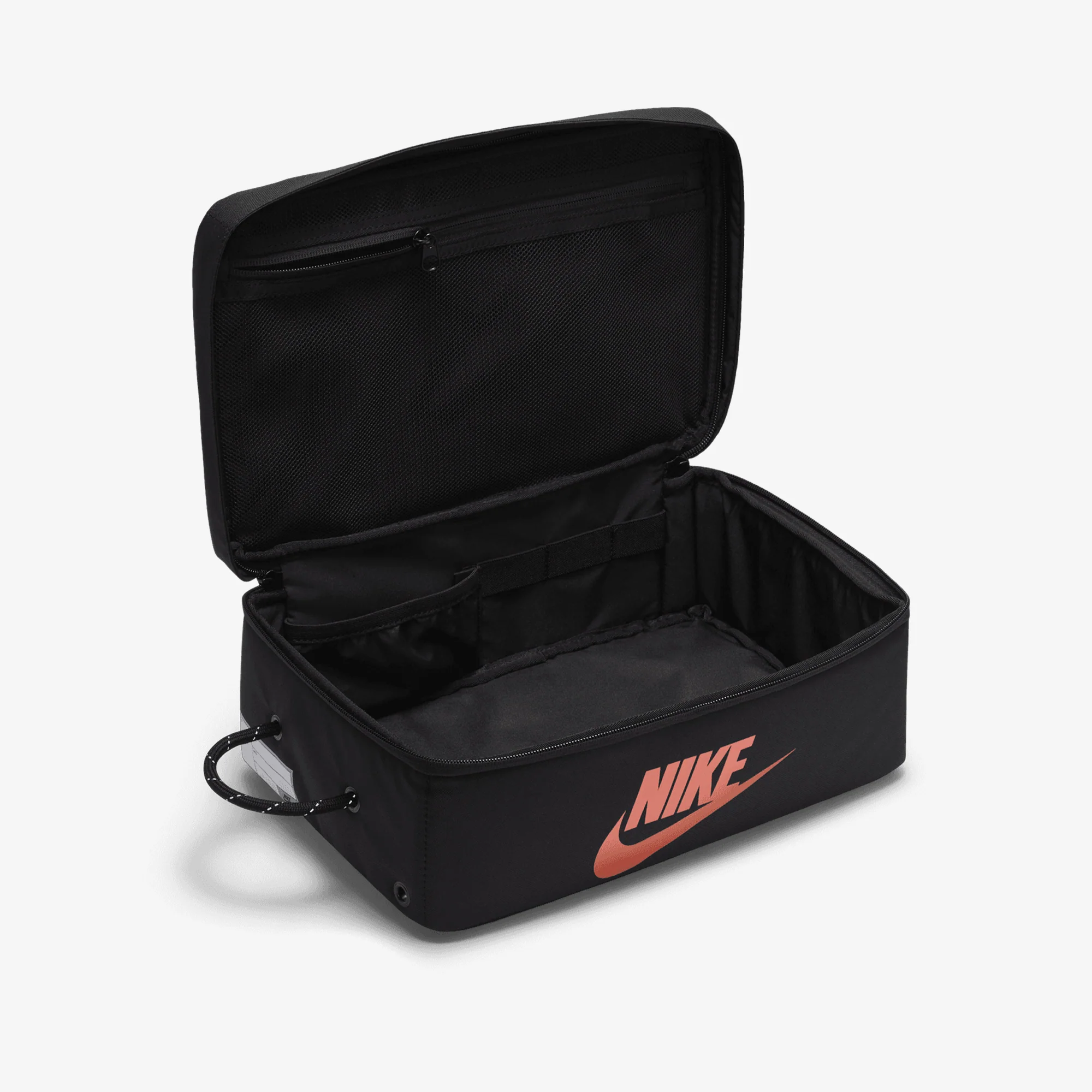 NIKE | SHOE BOX BAG { BLACK/BLACK/UNIVERSITY RED - Image 4