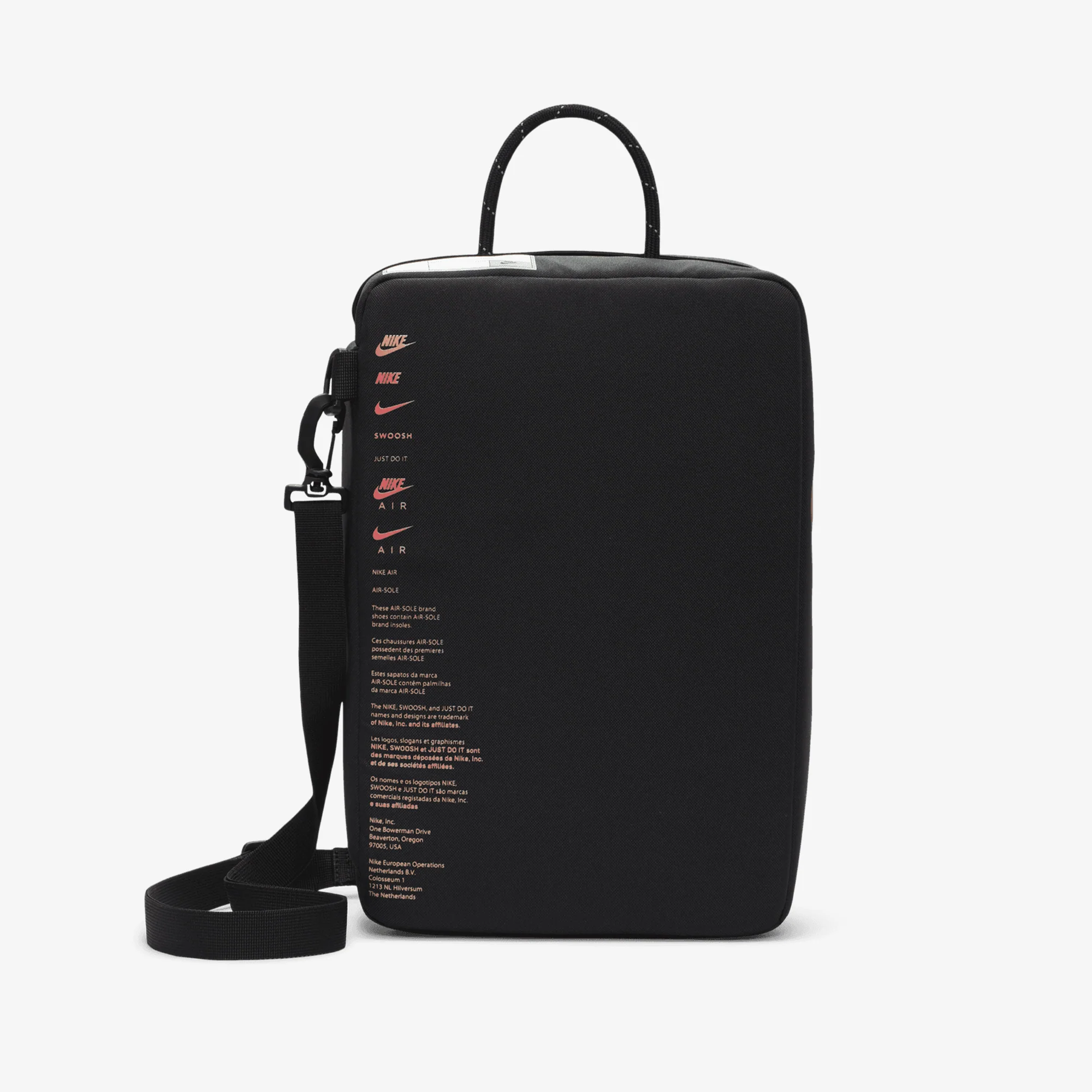 NIKE | SHOE BOX BAG { BLACK/BLACK/UNIVERSITY RED - Image 6