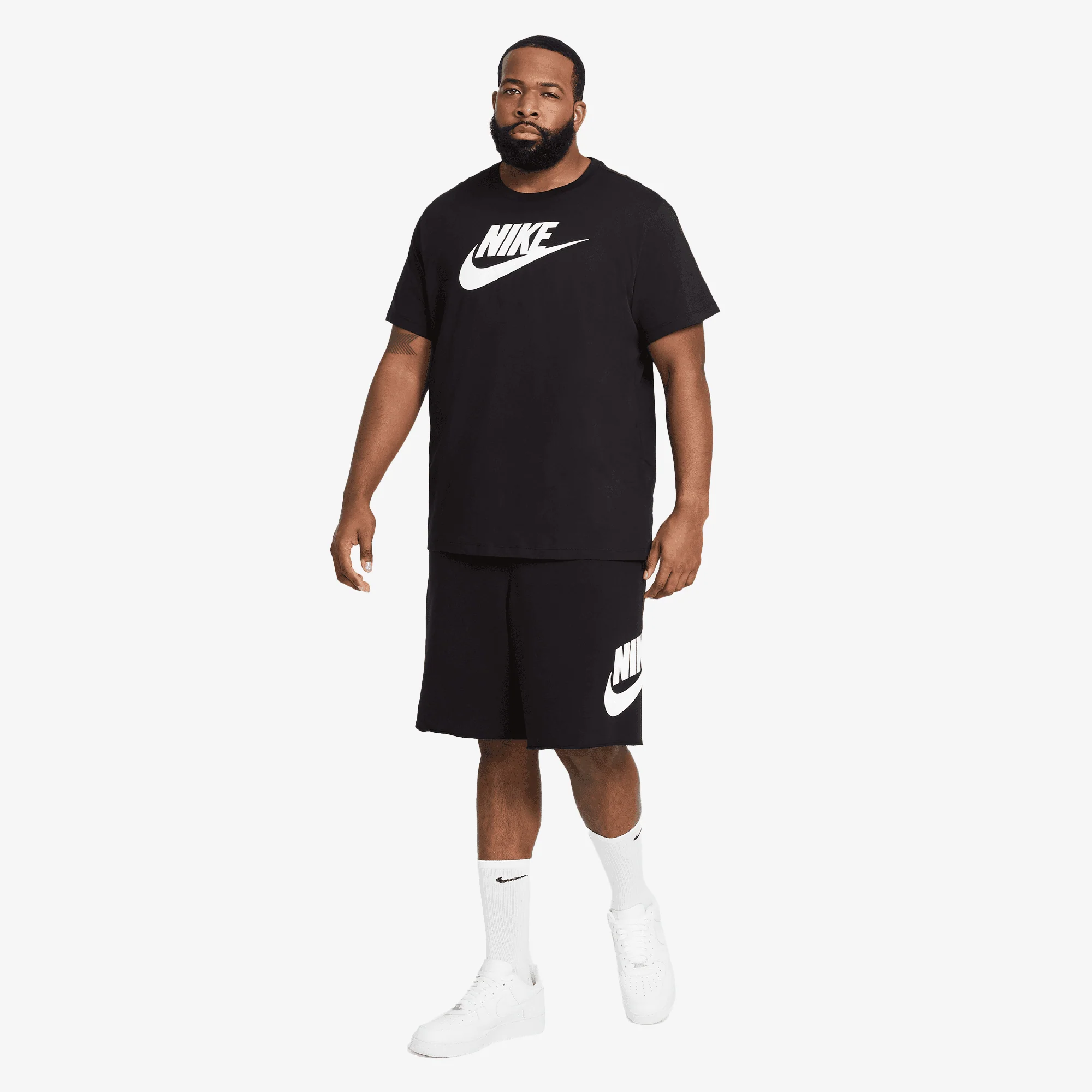 NIKE | SPORTSWEAR T-SHIRT { BLACK/WHITE - Image 6