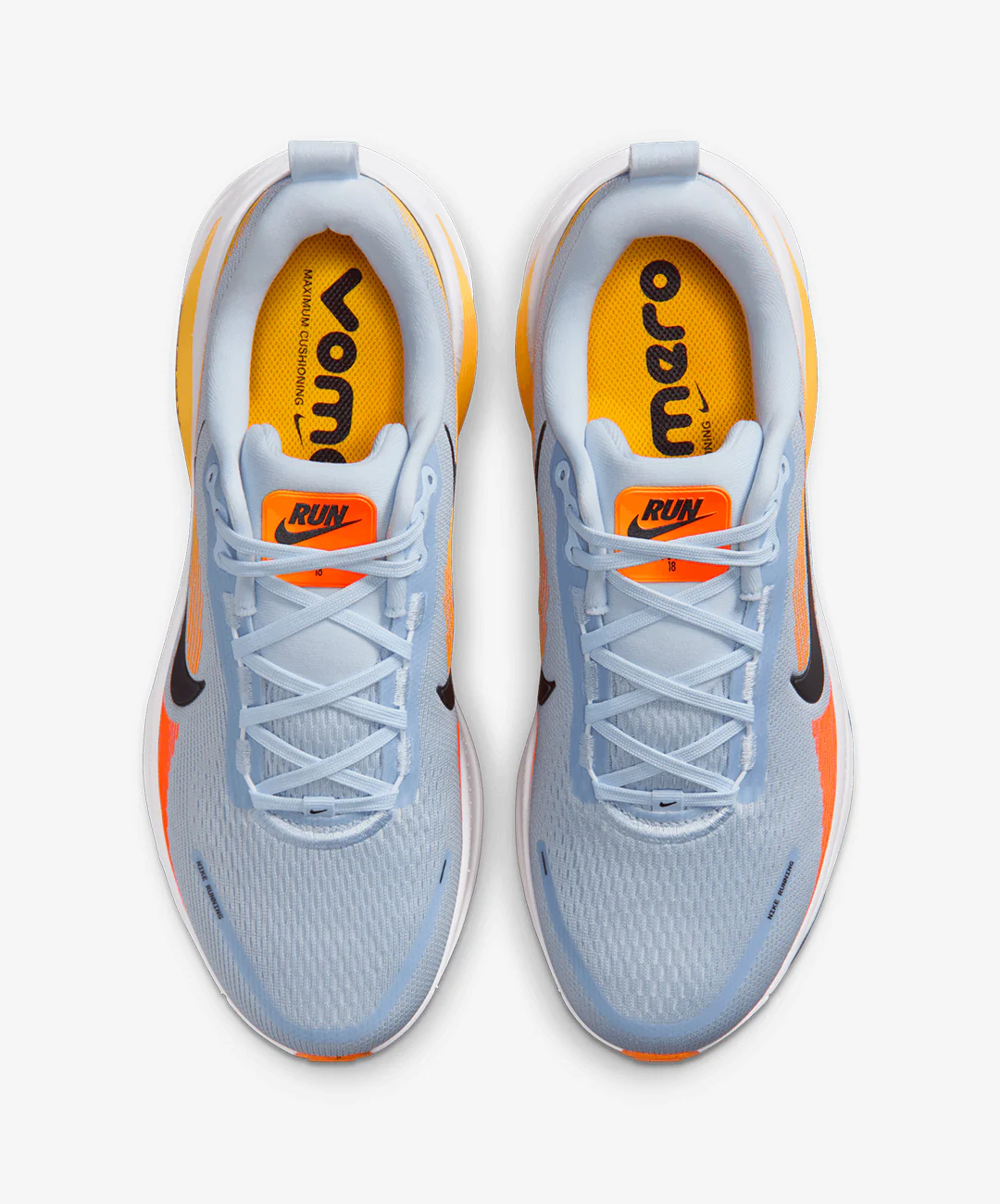 NIKE | VOMERO 18 { HYDROGEN BLUE/LASER ORANGE/TOTAL ORANGE/BLACK - Image 2
