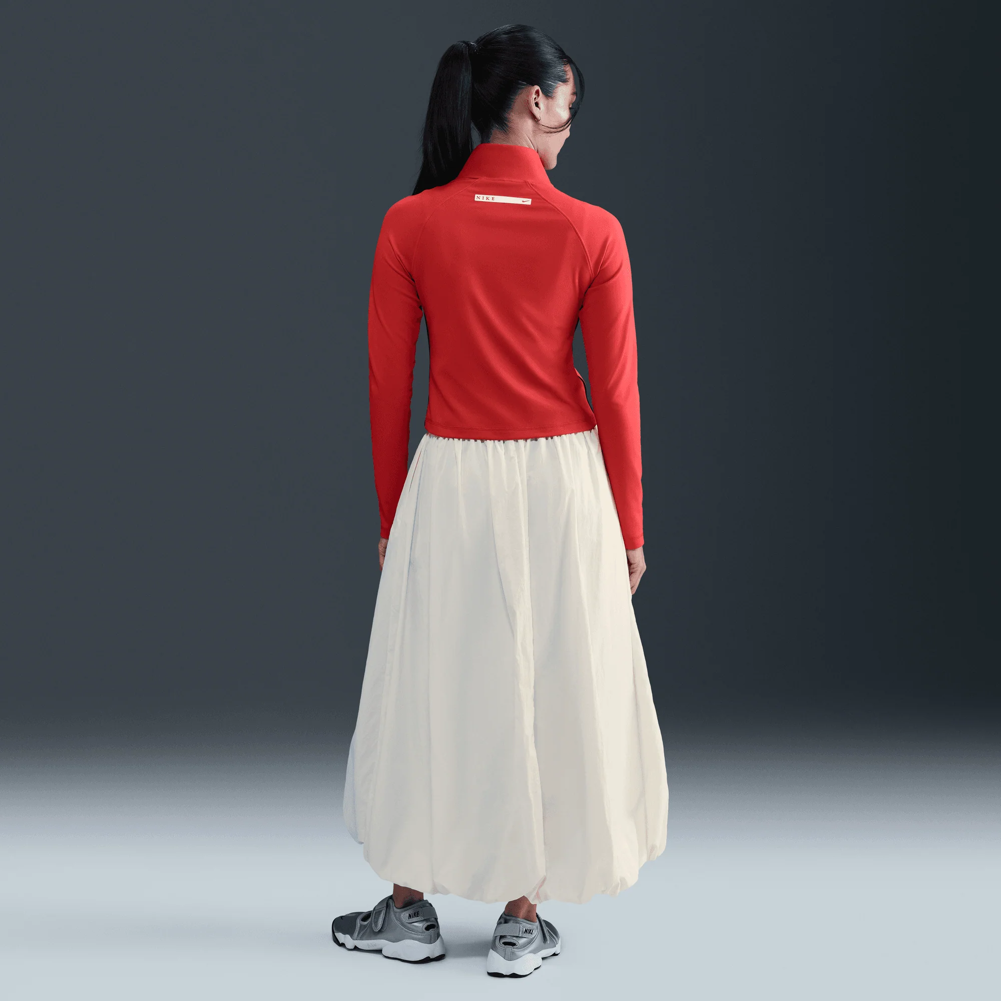 NIKE | W NSW WR SKIRT { SAIL/BLACK - Image 4