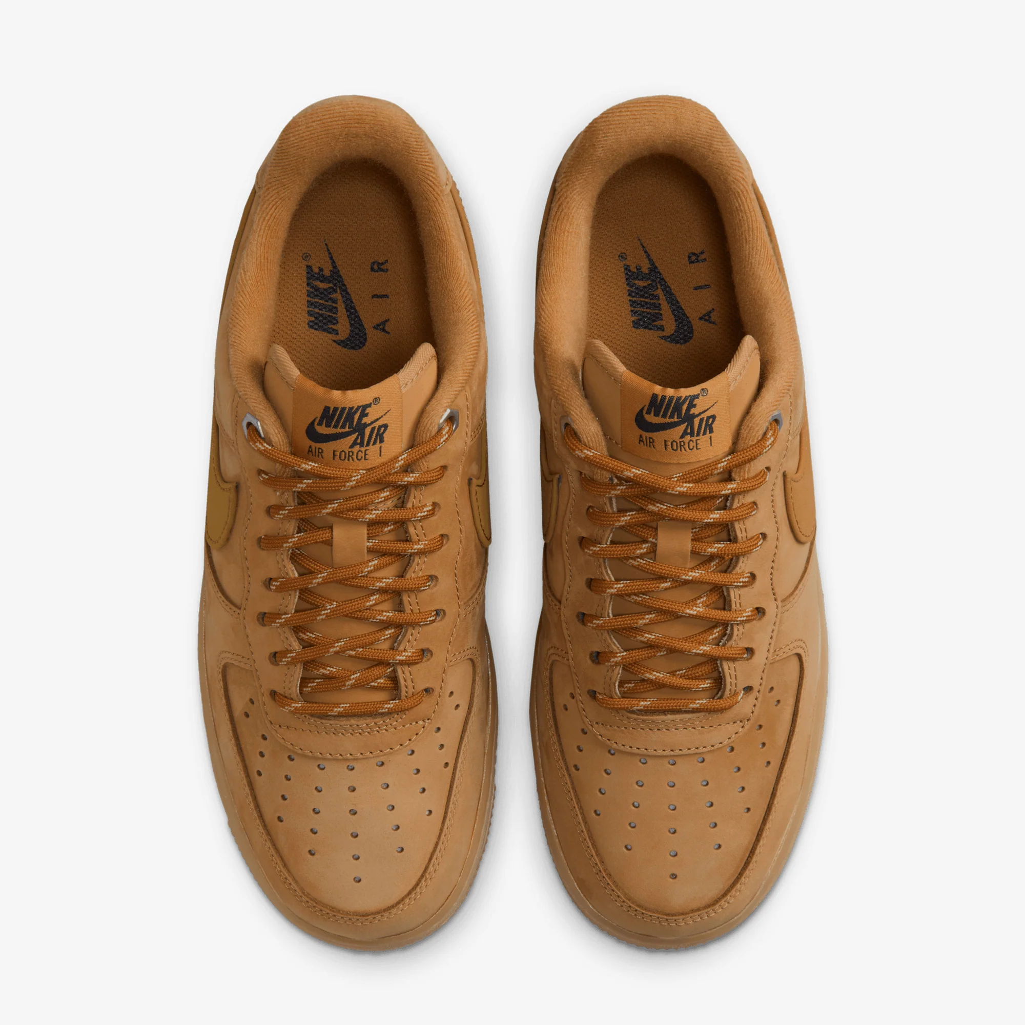 NIKE | AIR FORCE 1 '07 { FLAX/WHEAT-GUM LIGHT BROWN-BLACK - Image 2