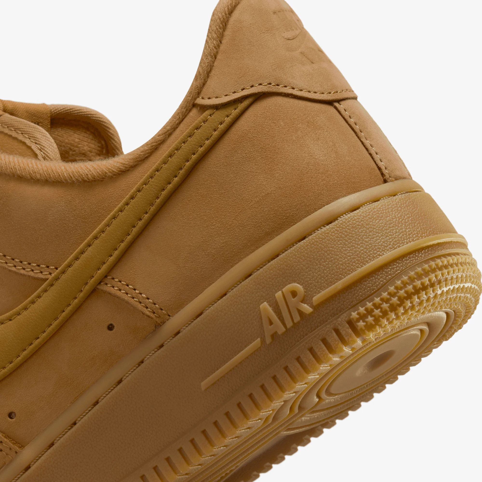 NIKE | AIR FORCE 1 '07 { FLAX/WHEAT-GUM LIGHT BROWN-BLACK - Image 5