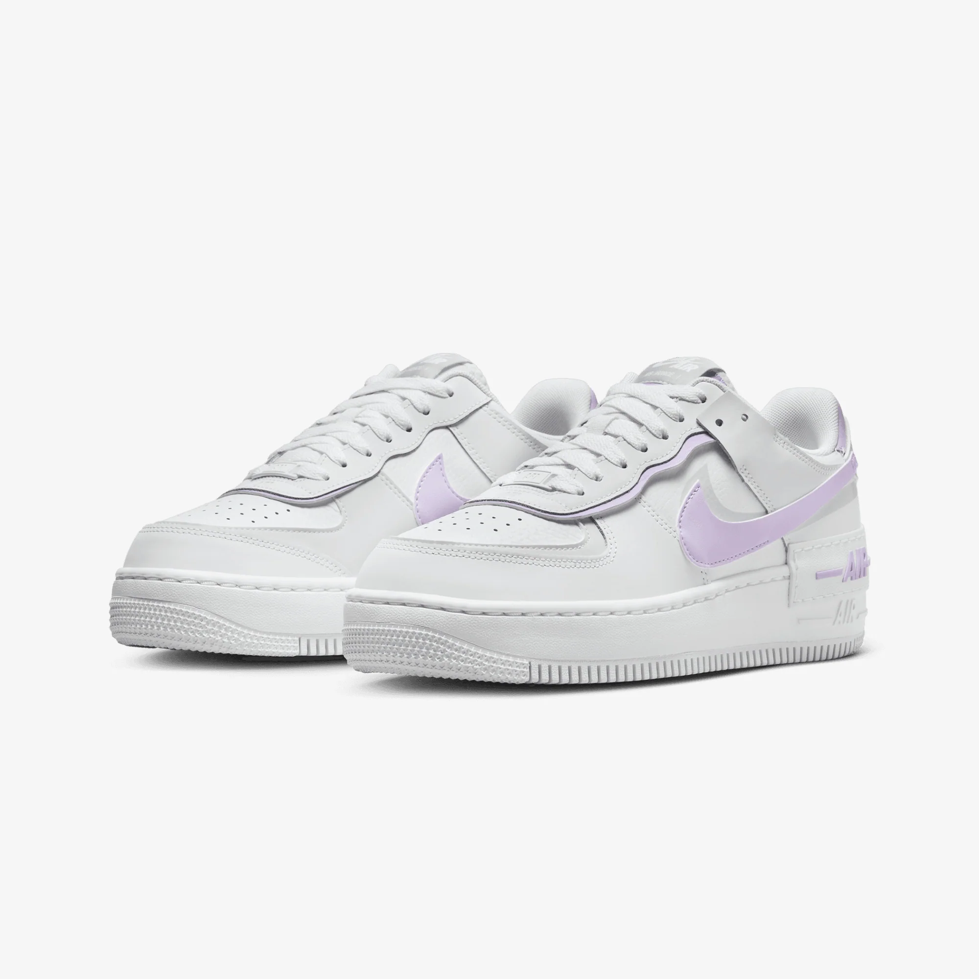 NIKE | AIR FORCE 1 SHADOW { WHITE/LILAC BLOOM-PHOTON DUST-WHITE - Image 3
