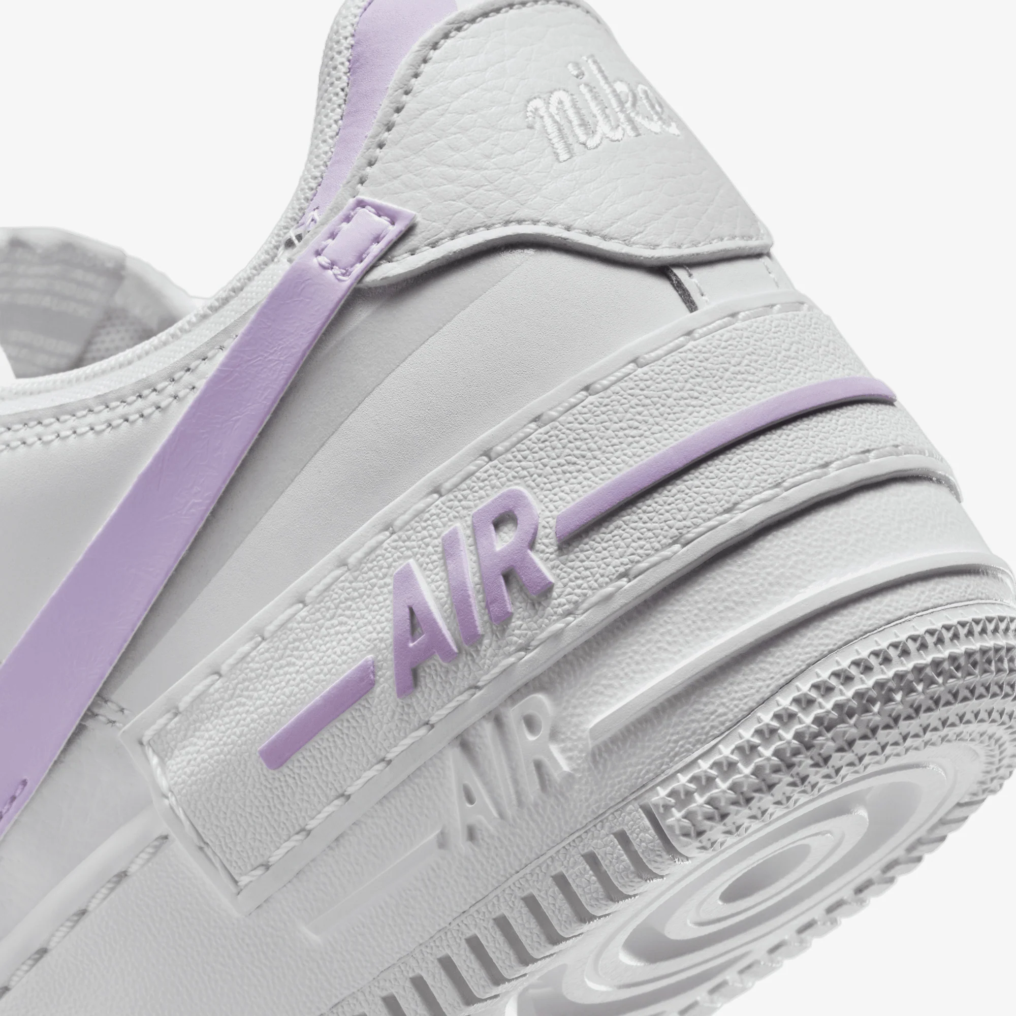 NIKE | AIR FORCE 1 SHADOW { WHITE/LILAC BLOOM-PHOTON DUST-WHITE - Image 5