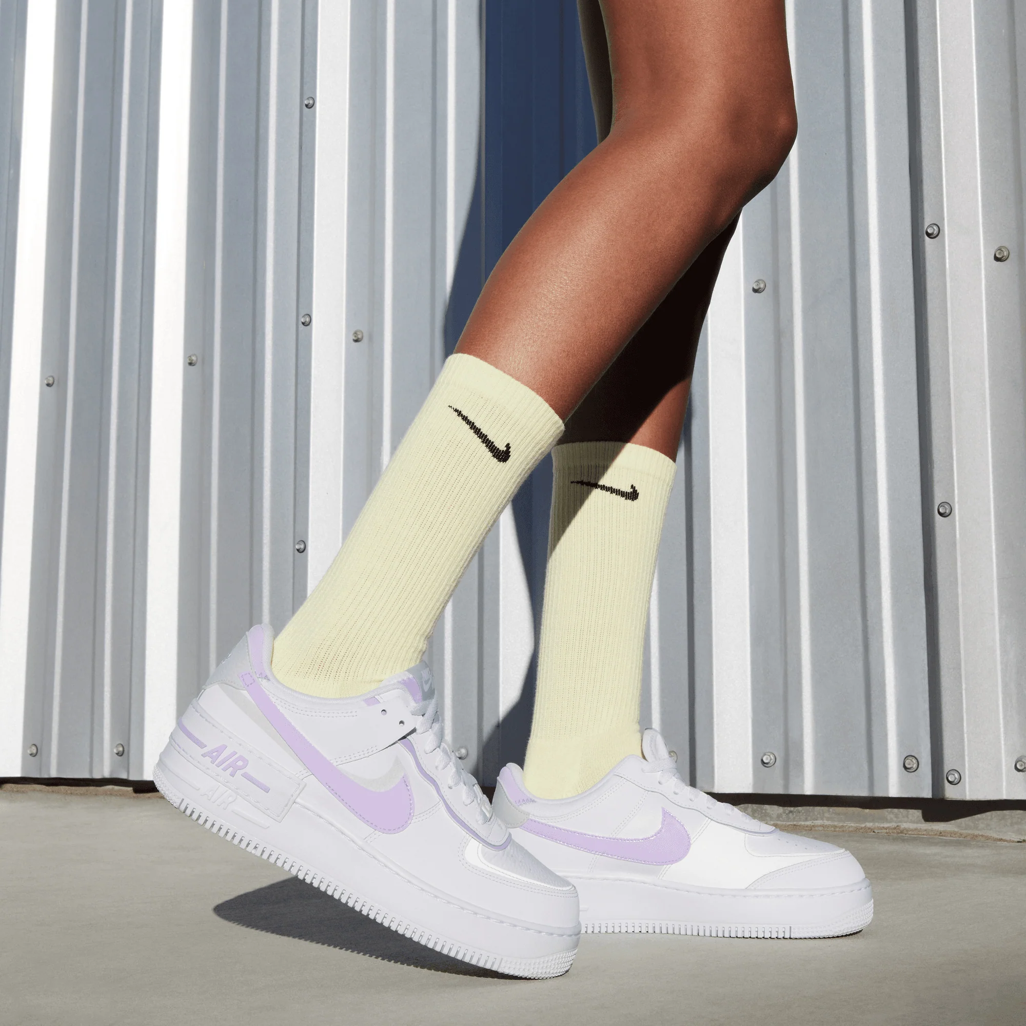 NIKE | AIR FORCE 1 SHADOW { WHITE/LILAC BLOOM-PHOTON DUST-WHITE - Image 8