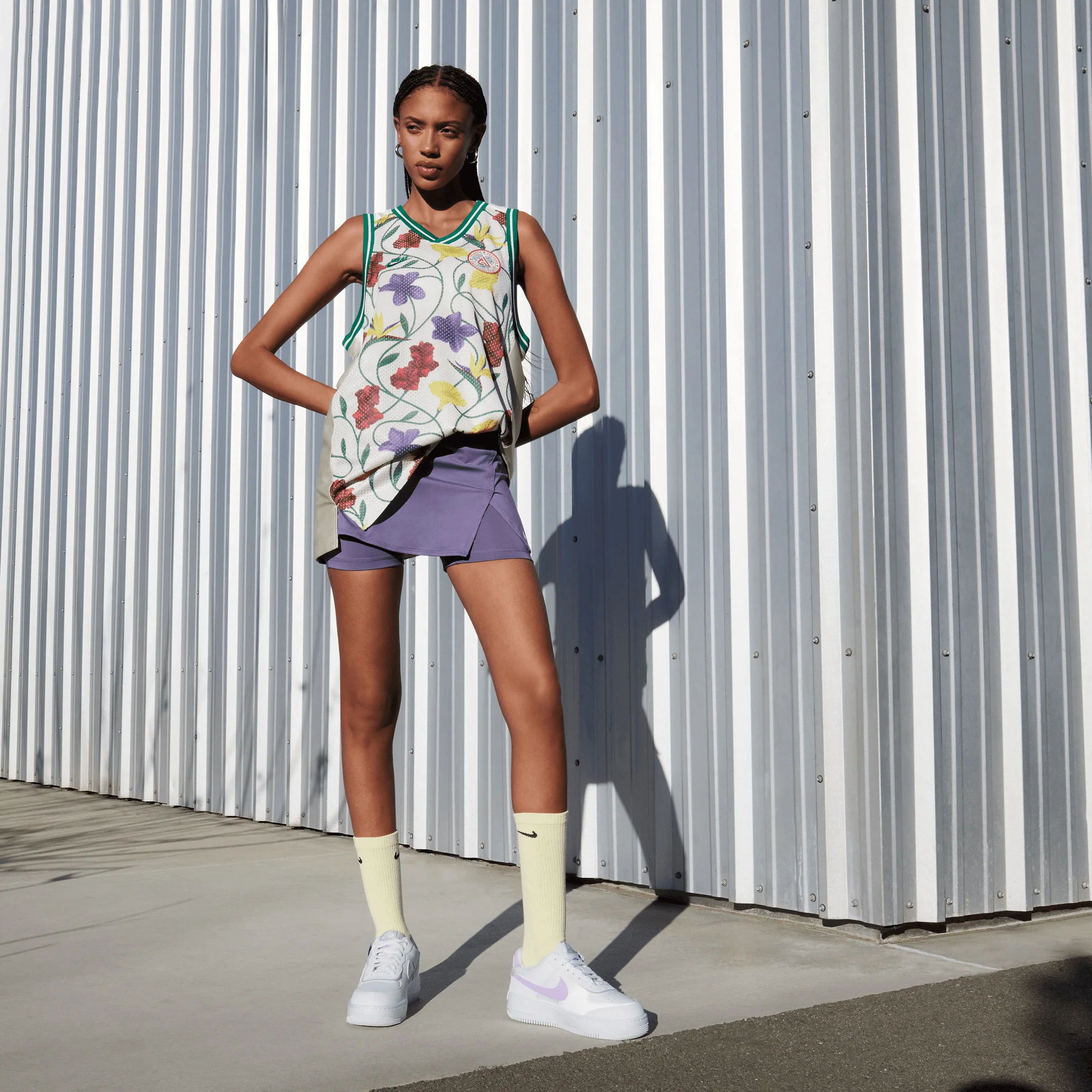 NIKE | AIR FORCE 1 SHADOW { WHITE/LILAC BLOOM-PHOTON DUST-WHITE - Image 9