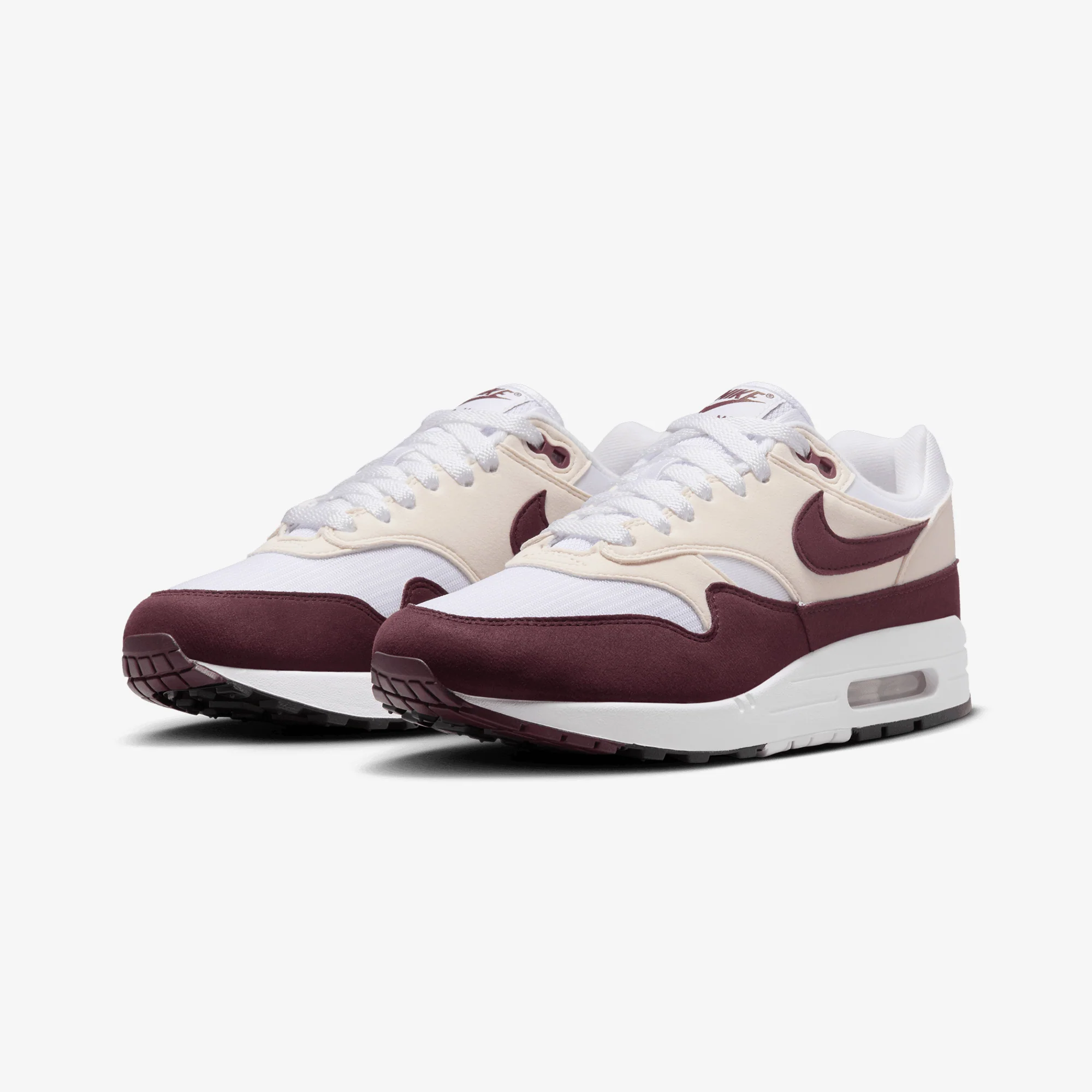 NIKE | AIR MAX 1 { WHITE/NIGHT MAROON-PHANTOM-BLACK - Image 3
