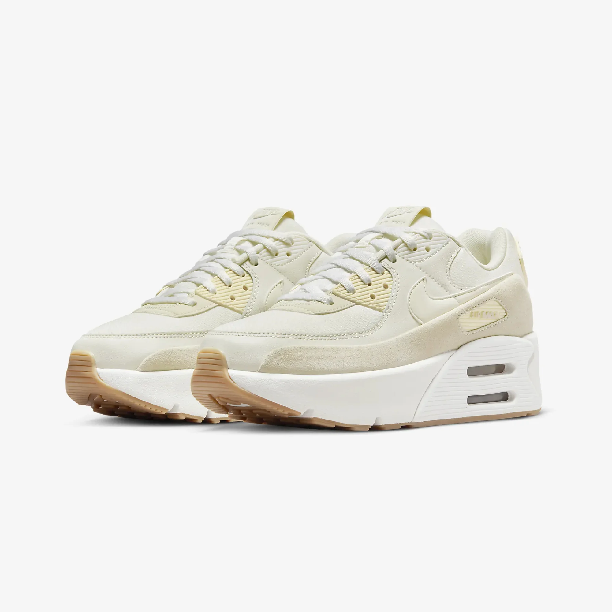 NIKE | AIR MAX 90 LV8 { SAIL/SAIL-PHANTOM-LT OREWOOD BRN - Image 2