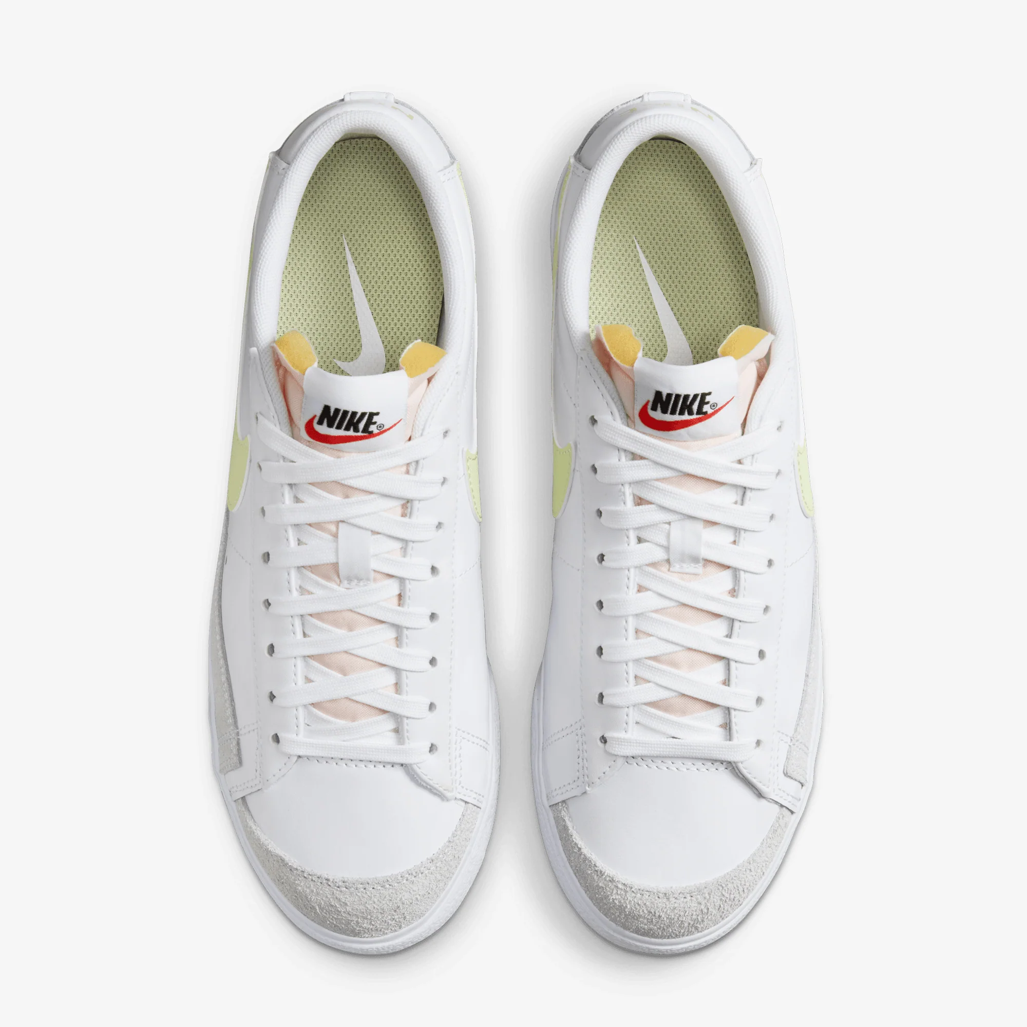 NIKE | BLAZER LOW PLATFORM { WHITE/LIFE LIME-TM ORANGE-BLACK - Image 2