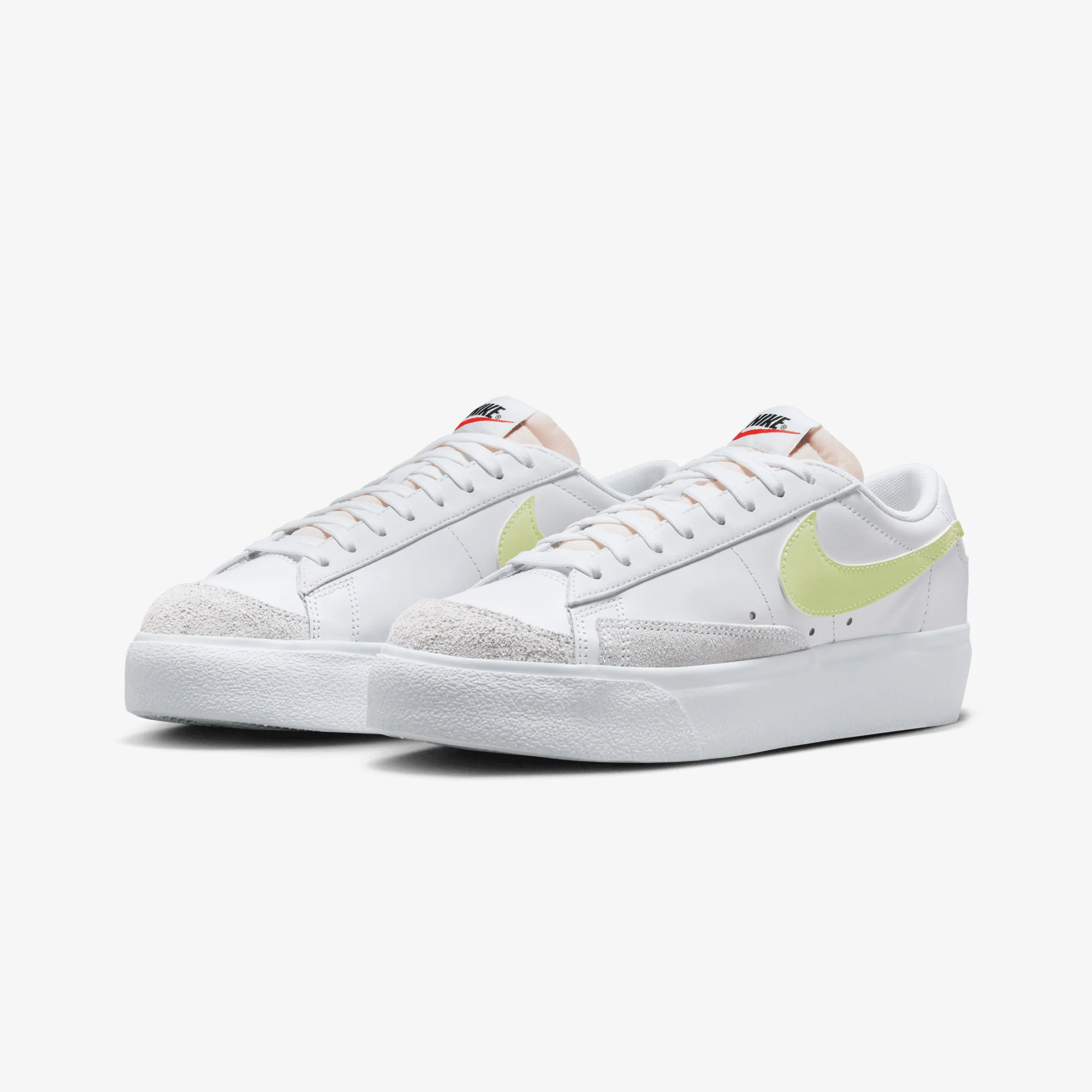 NIKE | BLAZER LOW PLATFORM { WHITE/LIFE LIME-TM ORANGE-BLACK - Image 3