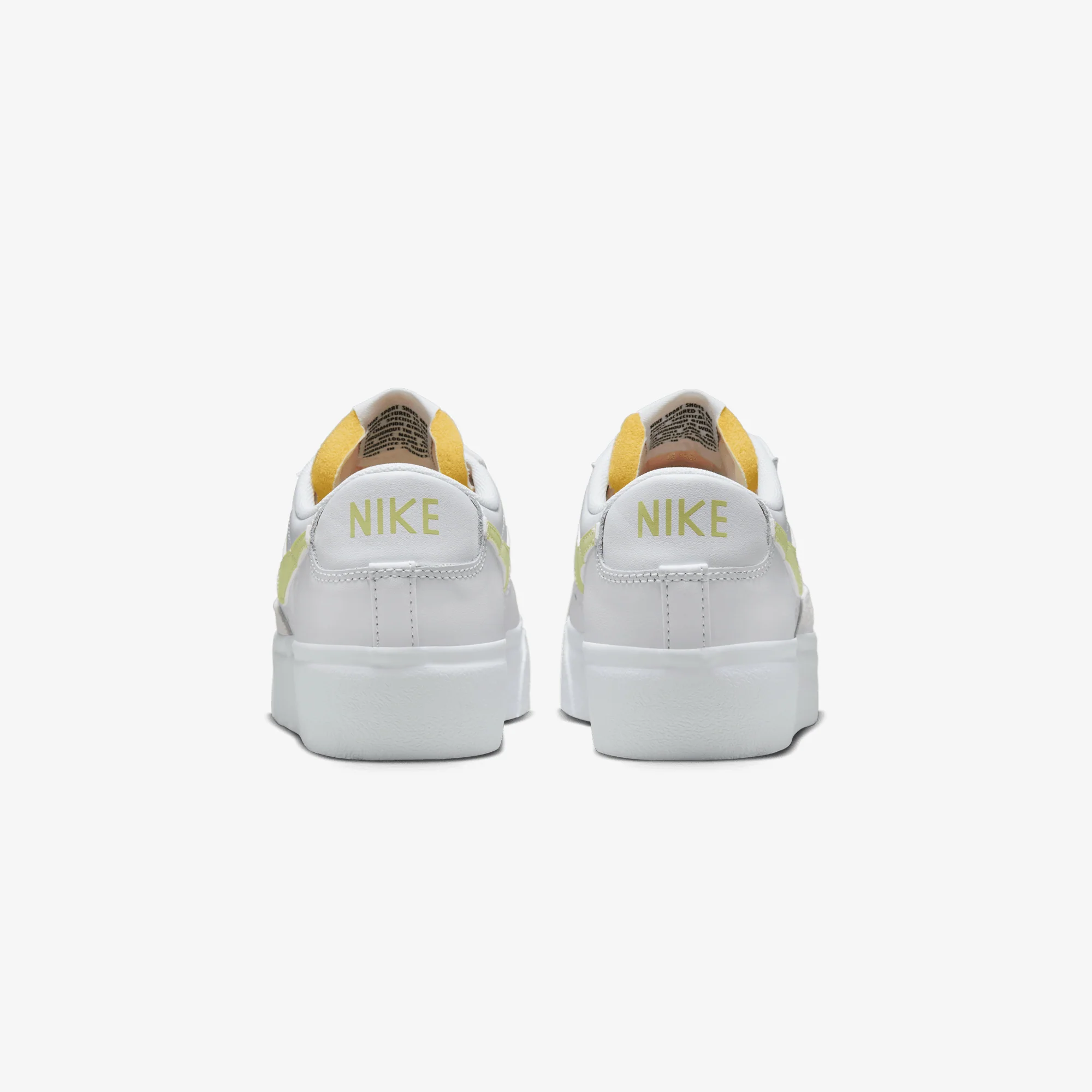 NIKE | BLAZER LOW PLATFORM { WHITE/LIFE LIME-TM ORANGE-BLACK - Image 4