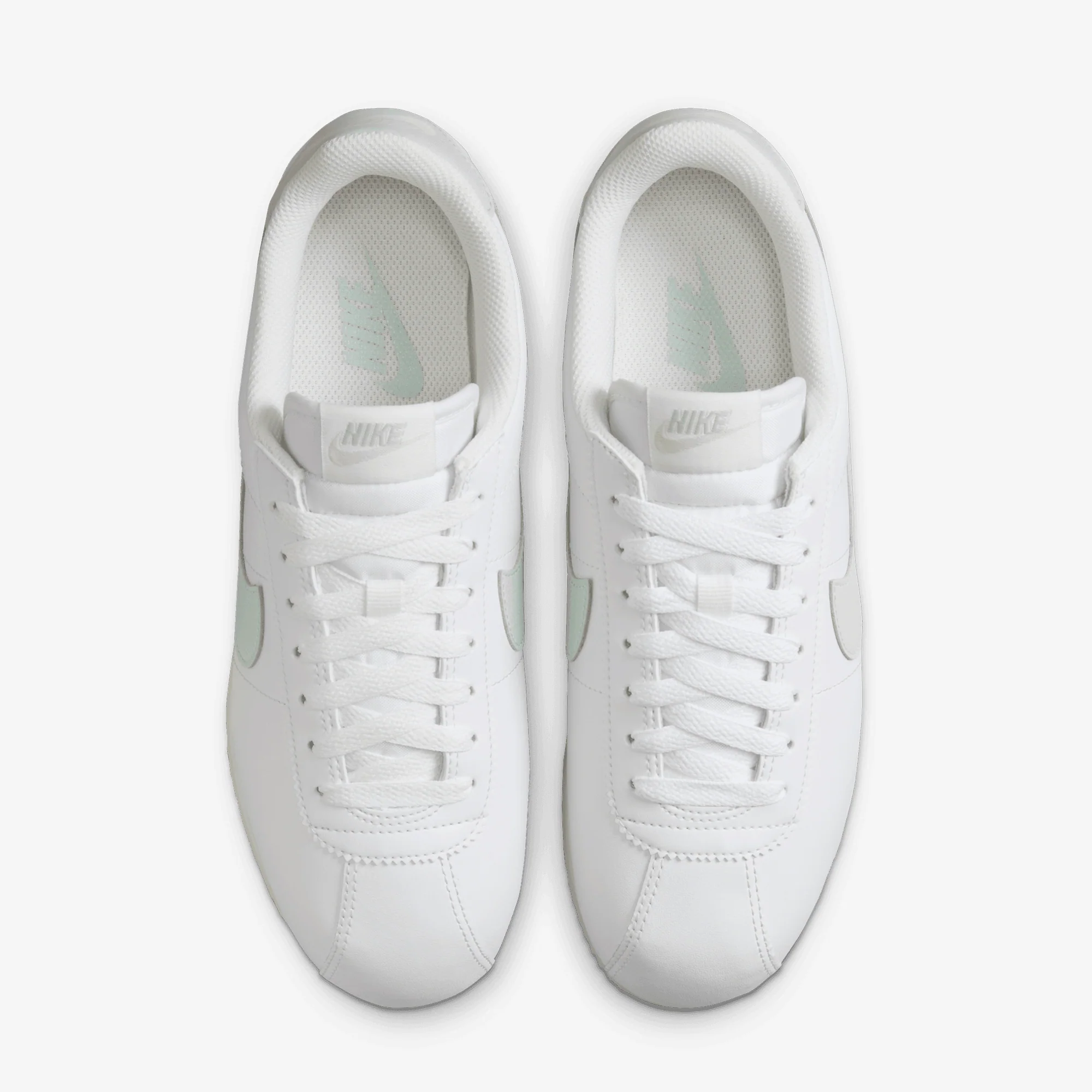 Nike | CORTEZ LEATHER { SUMMIT WHITE/LIGHT SILVER-SAIL - Image 2