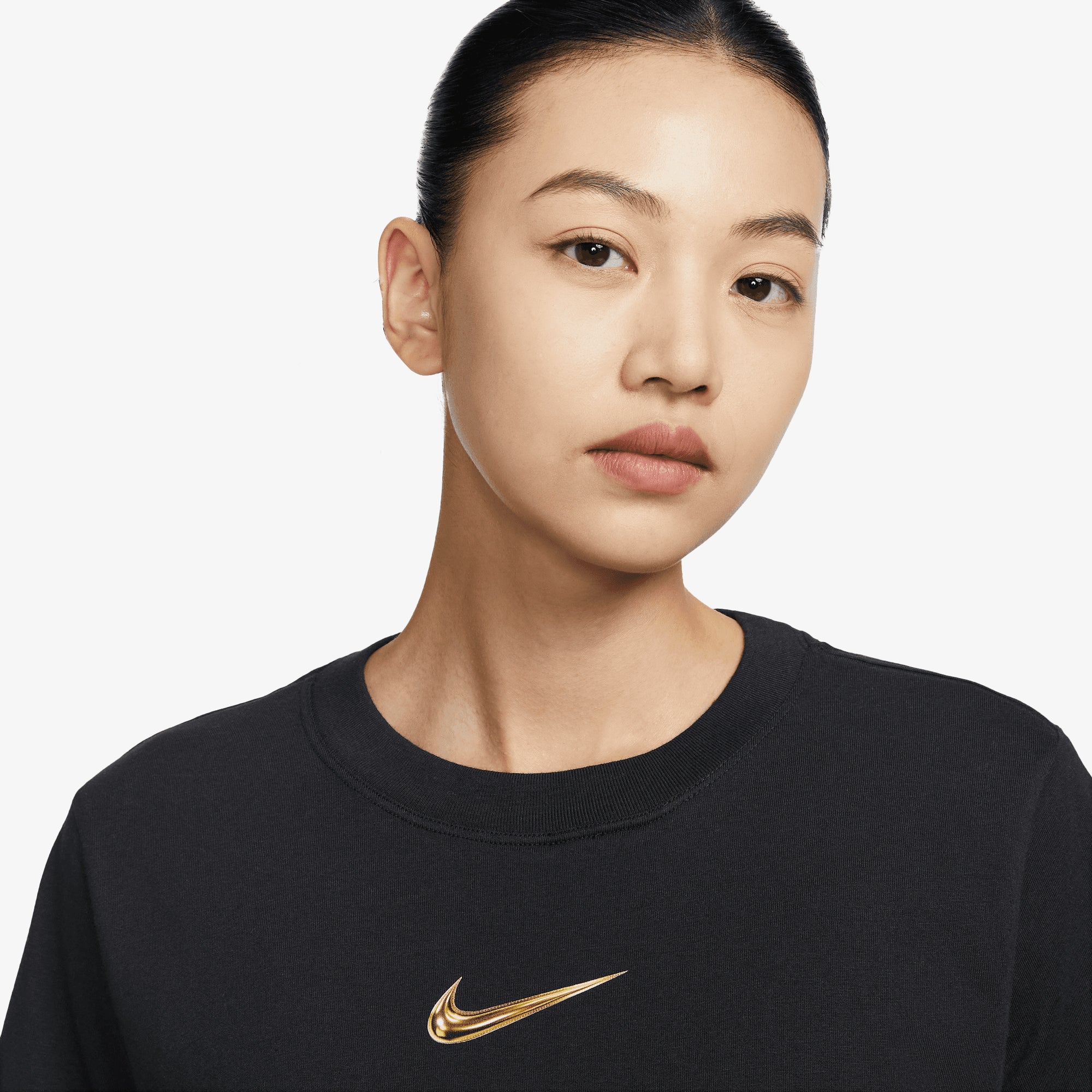 NIKE | LOOSE SHORT-SLEEVE GRAPHIC T-SHIRT { BLACK - Image 3