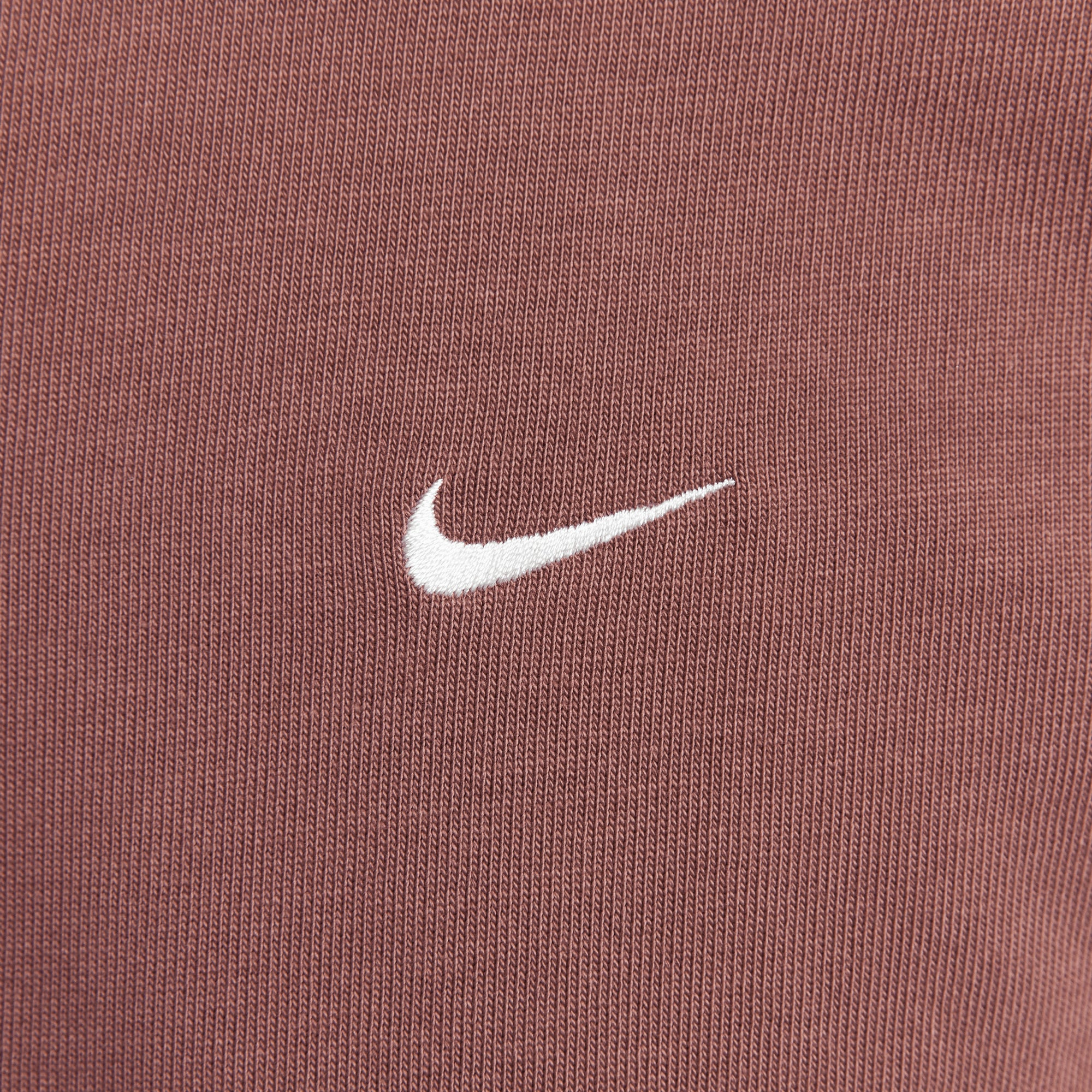 NIKE | OVERSIZED LONG-SLEEVE POLO { RED SEPIA/SAIL - Image 4