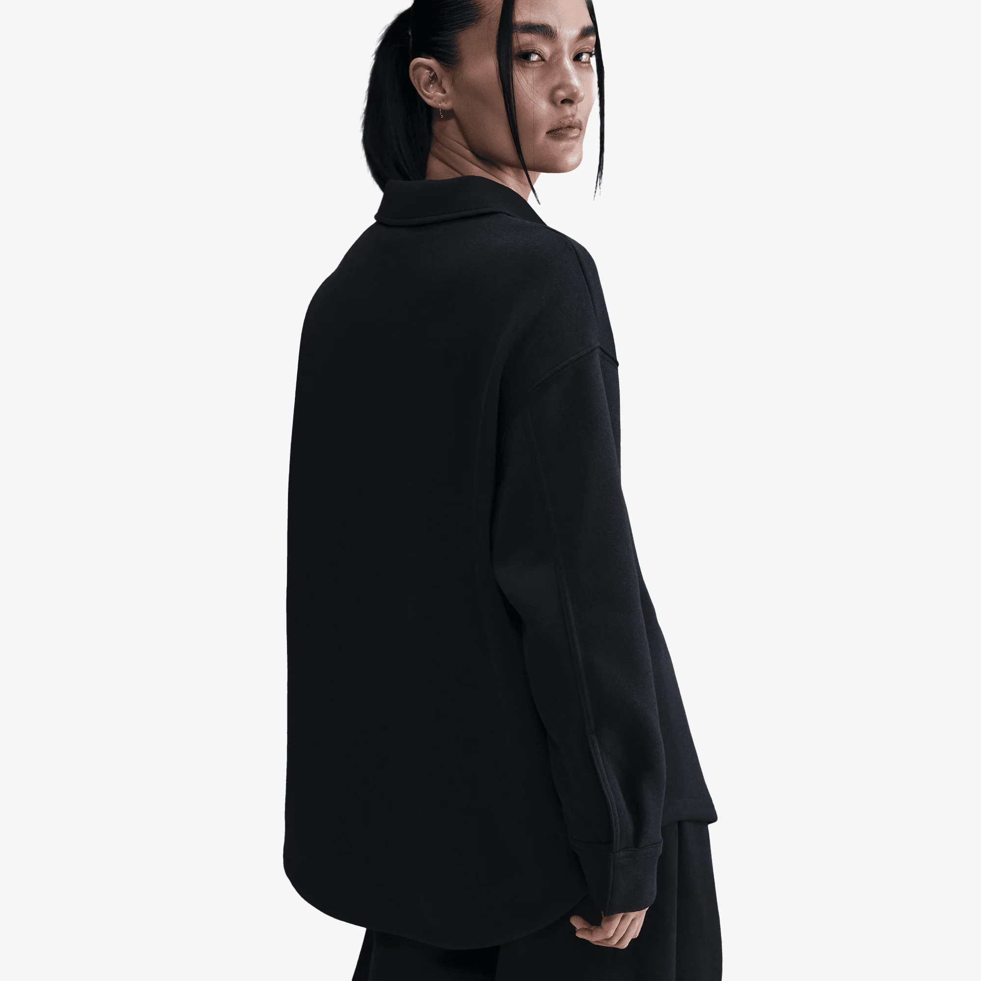NIKE | PHOENIX FLEECE { BLACK/SAIL - Image 2