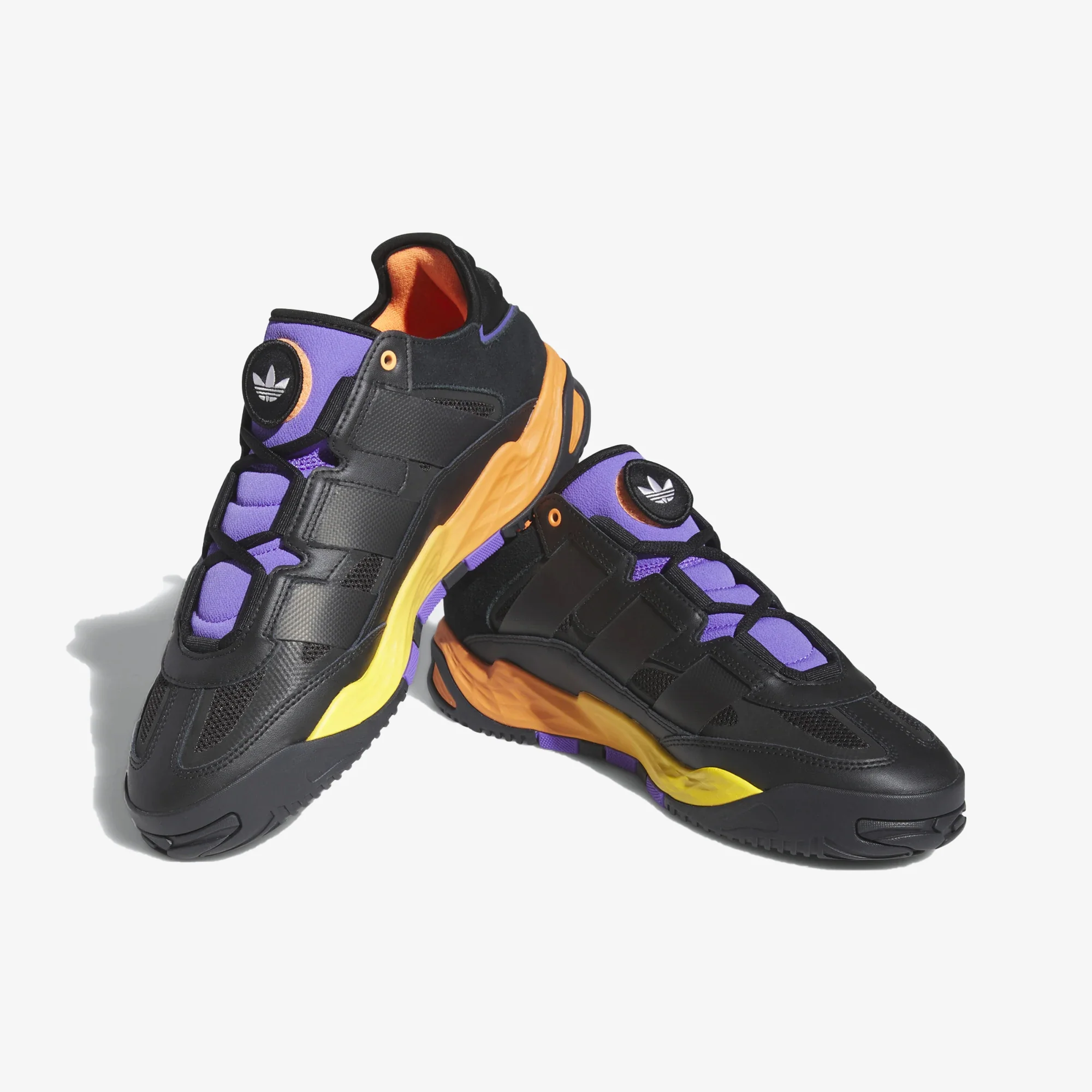Adidas Originals | NITEBALL { CORE BLACK/GREY/PURPLE RUSH - Image 2