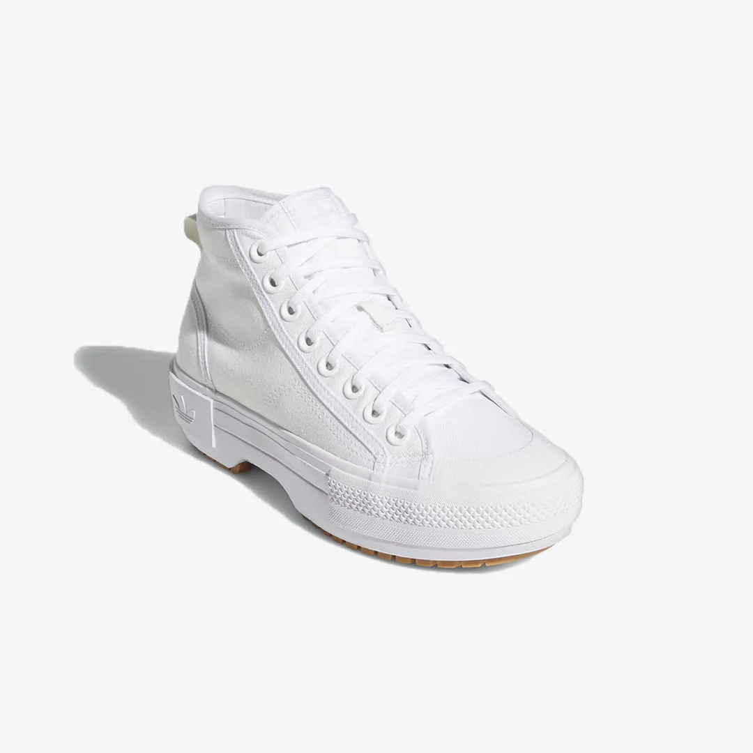 Adidas Originals | NIZZA TREK SHOES { CLOUD WHITE / GUM / GREY ONE - Image 2