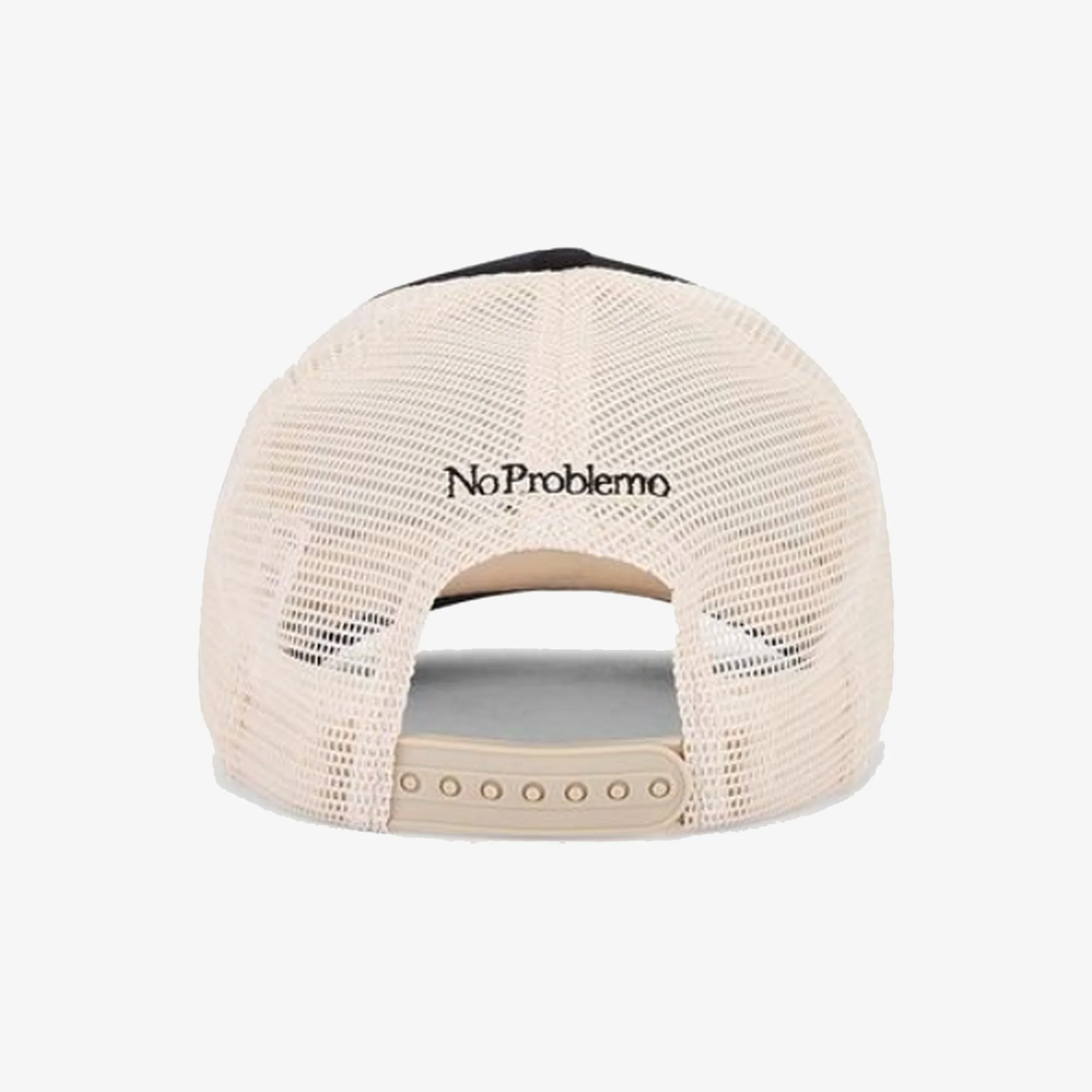 NO PROBLEMO | NO FEELINGS TRUCKER CAP { BLACK/WHITE - Image 2