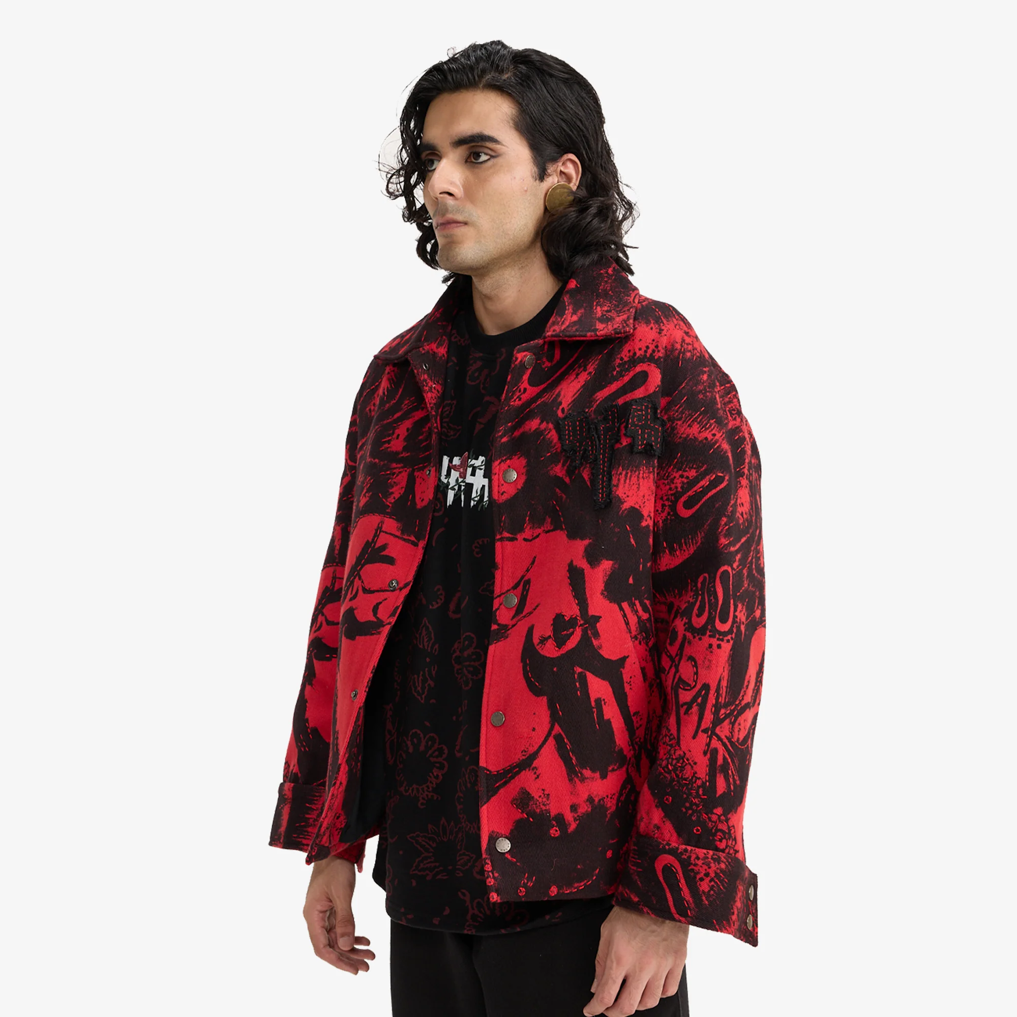 F A R A K | OBSESSION HANDMADE JACKET { BLACK/RED - Image 3