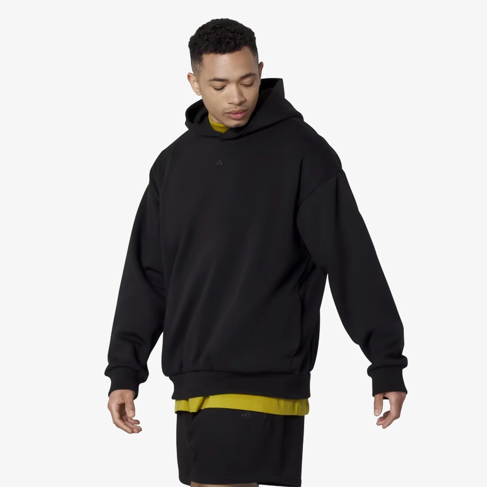 Adidas Originals | ONE BASKETBALL FLEECE HOODIE { BLACK - Image 3