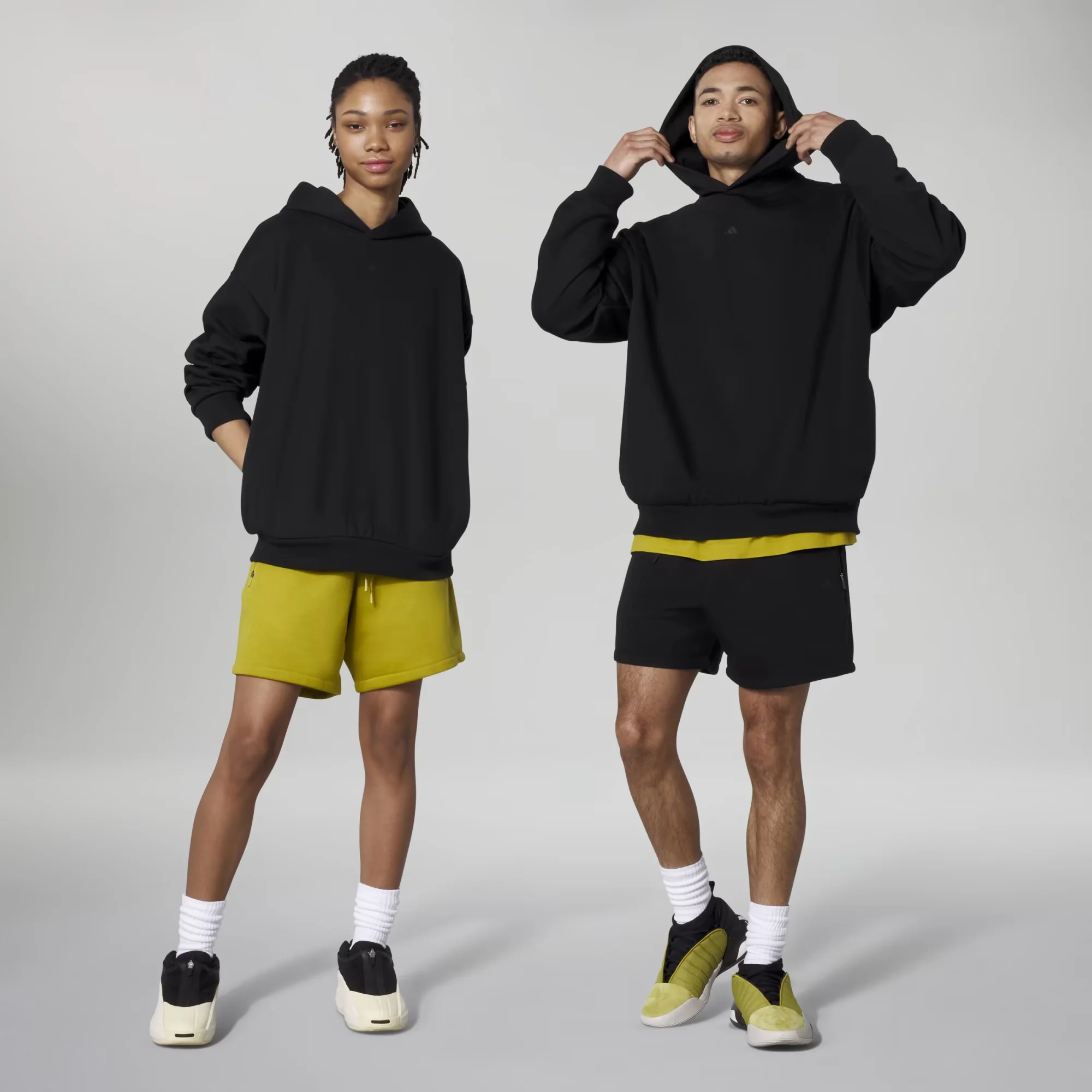 Adidas Originals | ONE BASKETBALL FLEECE HOODIE { BLACK - Image 5