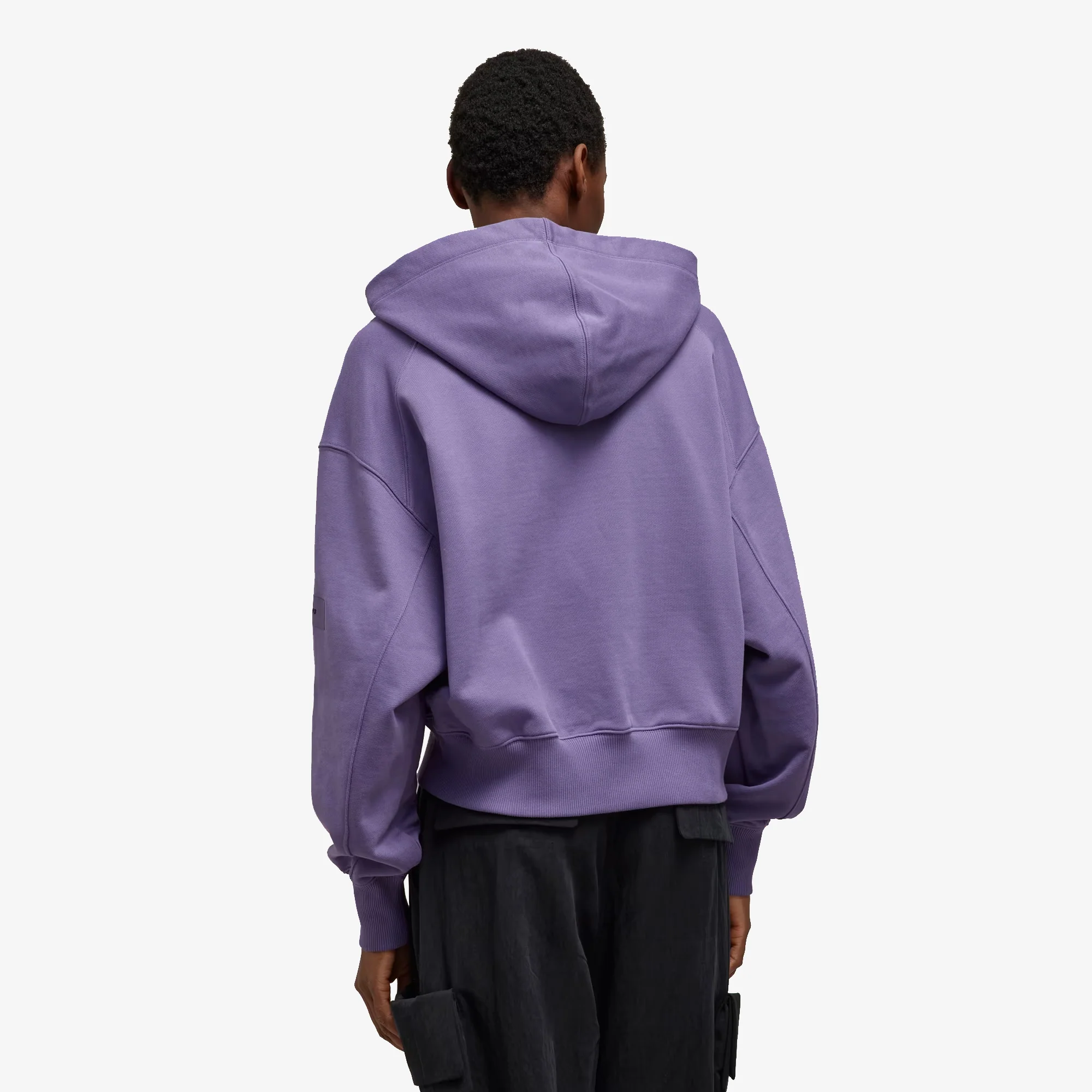 Y-3 | ORGANIC COTTON TERRY BOXY HOODIE { TECH PURPLE - Image 3