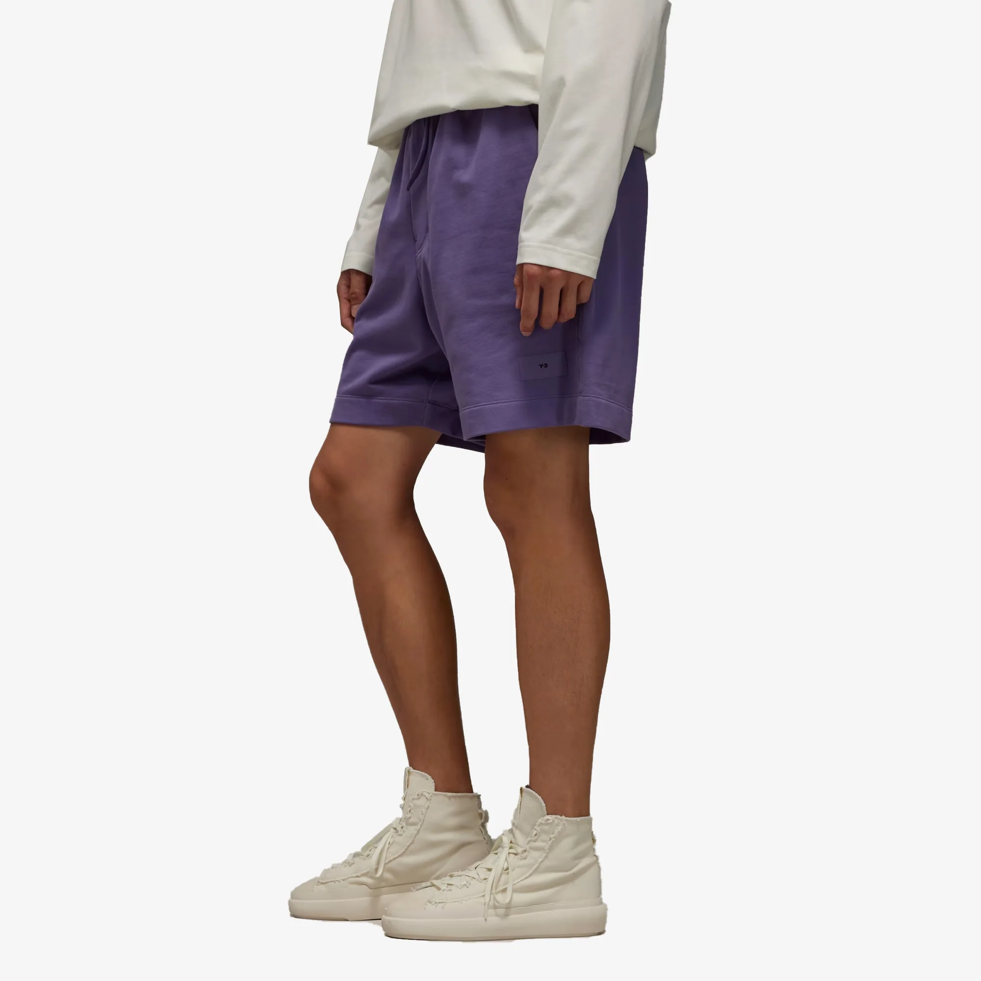 Y-3 | ORGANIC COTTON TERRY SHORTS  { TECH PURPLE - Image 2