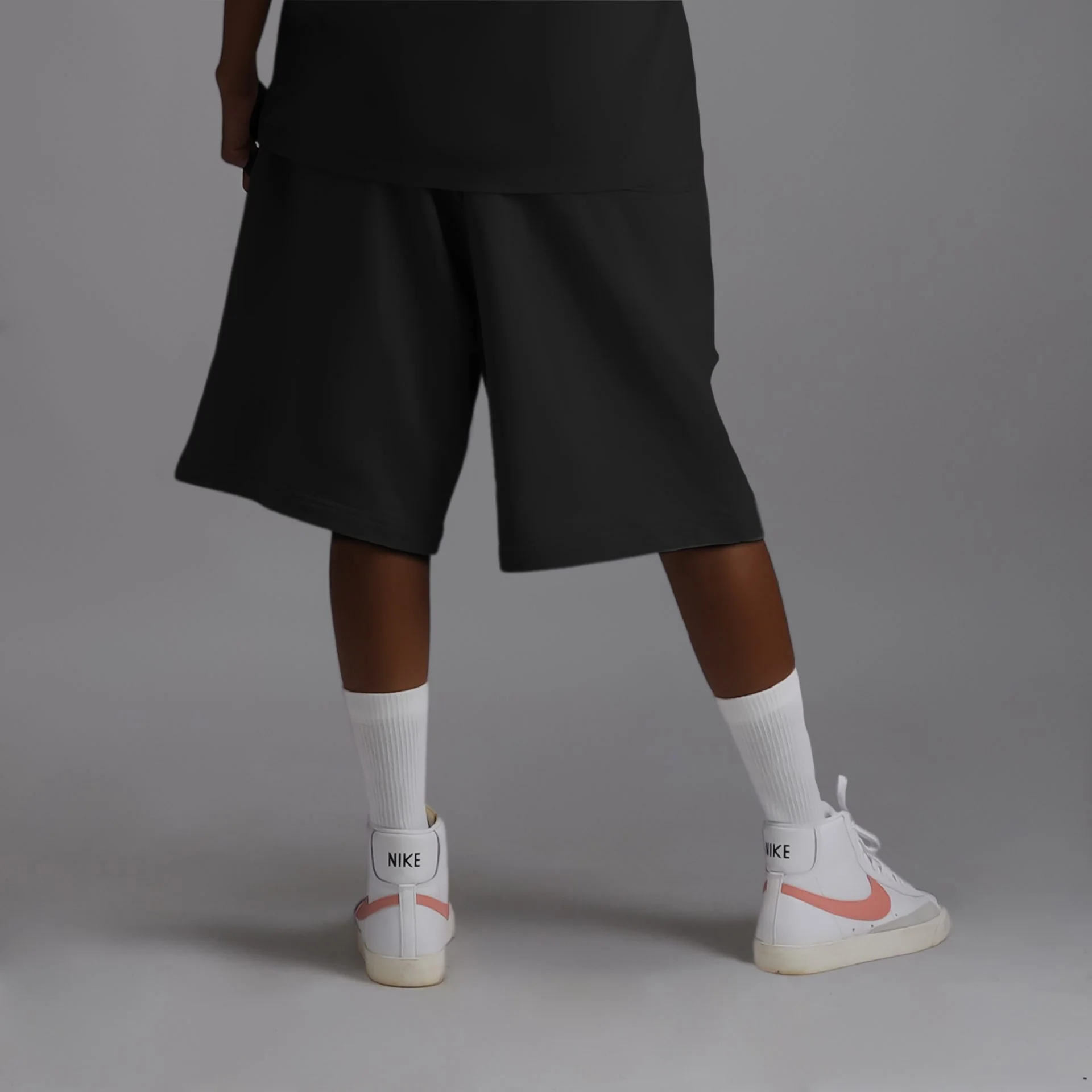 Superkicks | OVER THE KNEE SHORTS { CARBON BLACK - Image 3