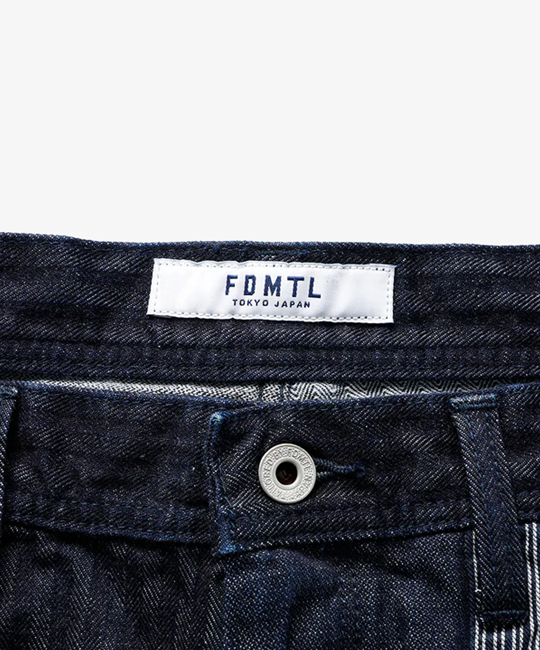 FDMTL | PATCHWORK PANTS RINSE { INDIGO - Image 3