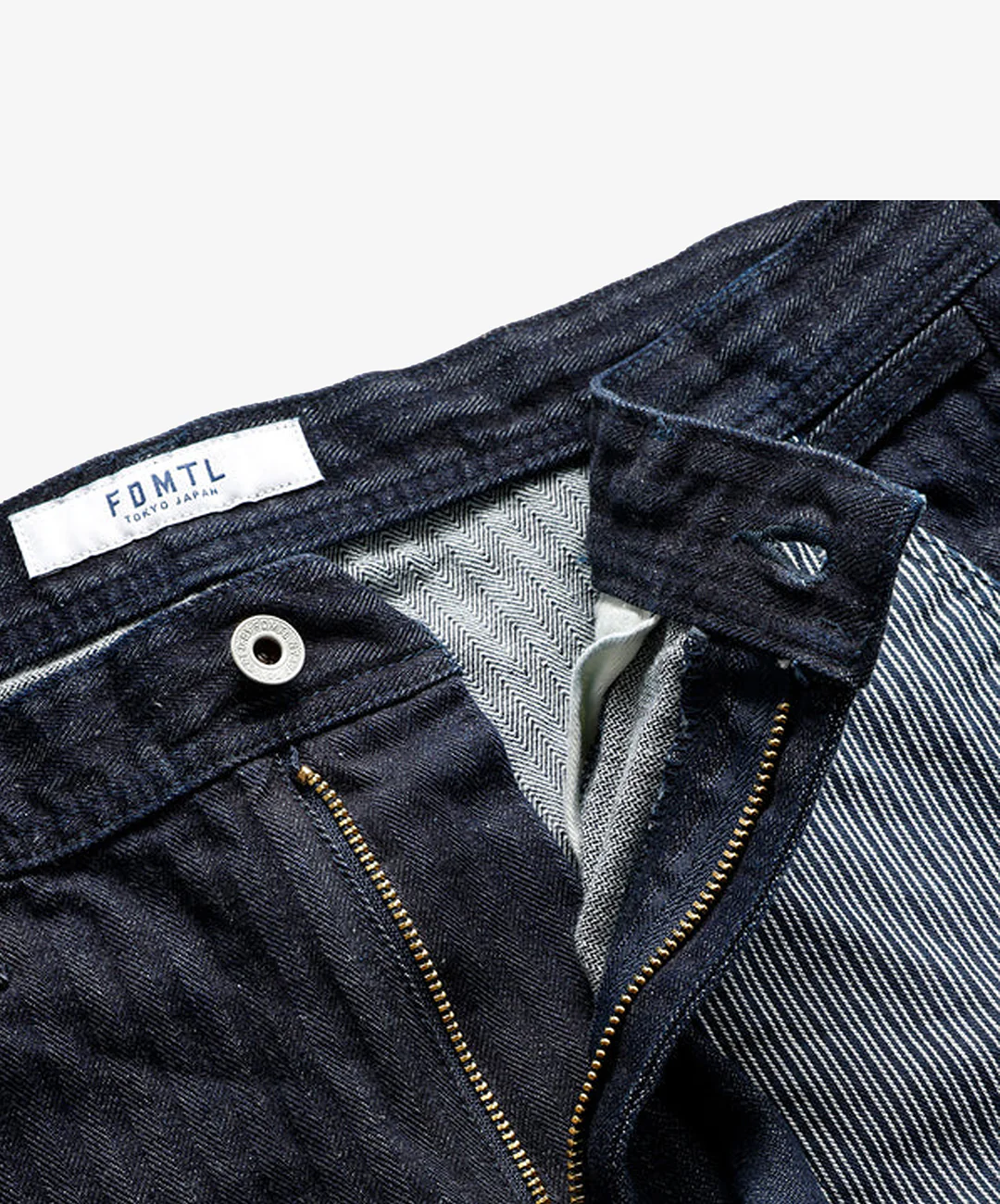 FDMTL | PATCHWORK PANTS RINSE { INDIGO - Image 4
