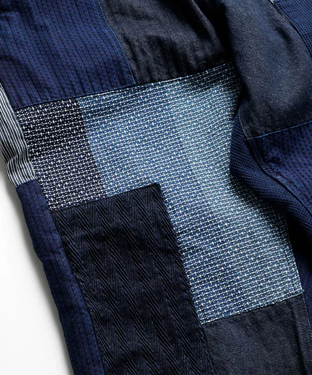 FDMTL | PATCHWORK PANTS RINSE { INDIGO - Image 5