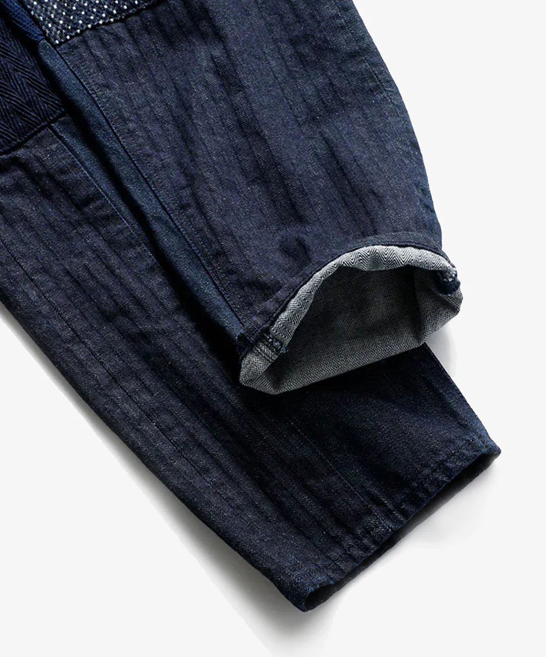 FDMTL | PATCHWORK PANTS RINSE { INDIGO - Image 7