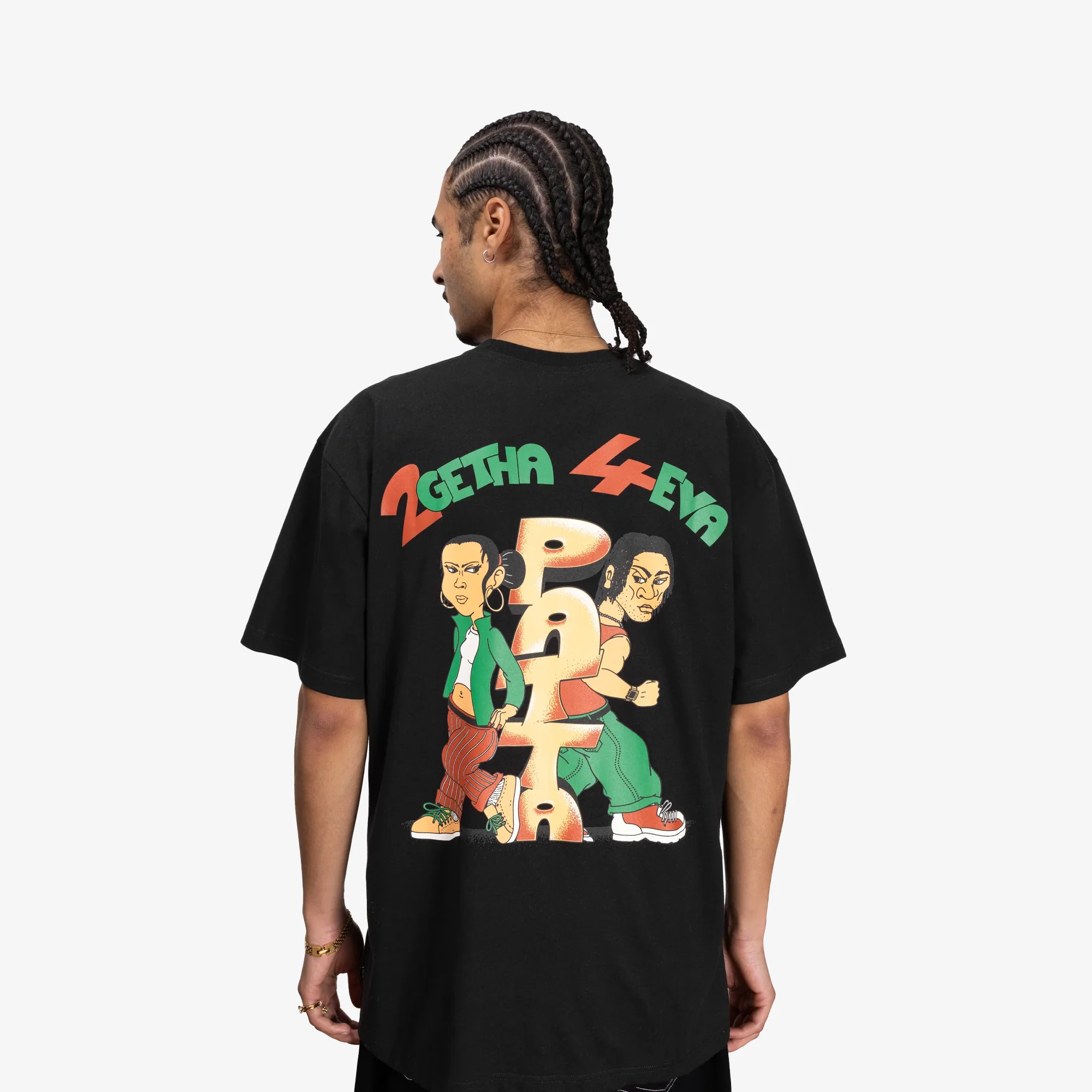 PATTA | 2GETHA4EVA T-SHIRT { BLACK - Image 3