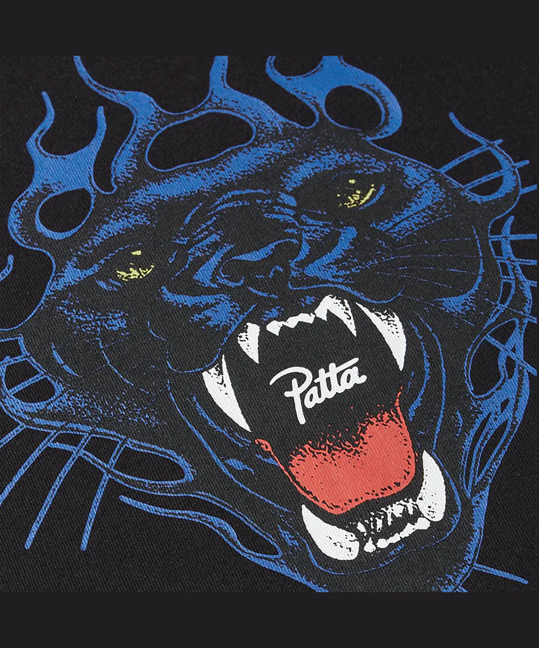 PATTA | FIRE PANTHER T-SHIRT { BLACK - Image 3