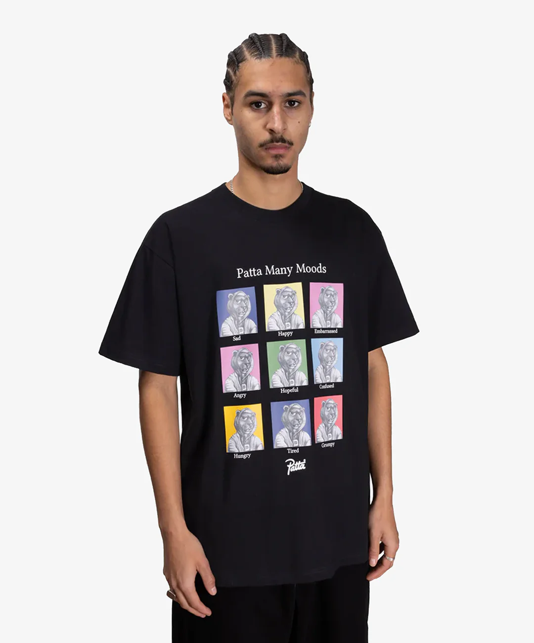 PATTA | MANY MOOD T-SHIRT { BLACK - Image 4