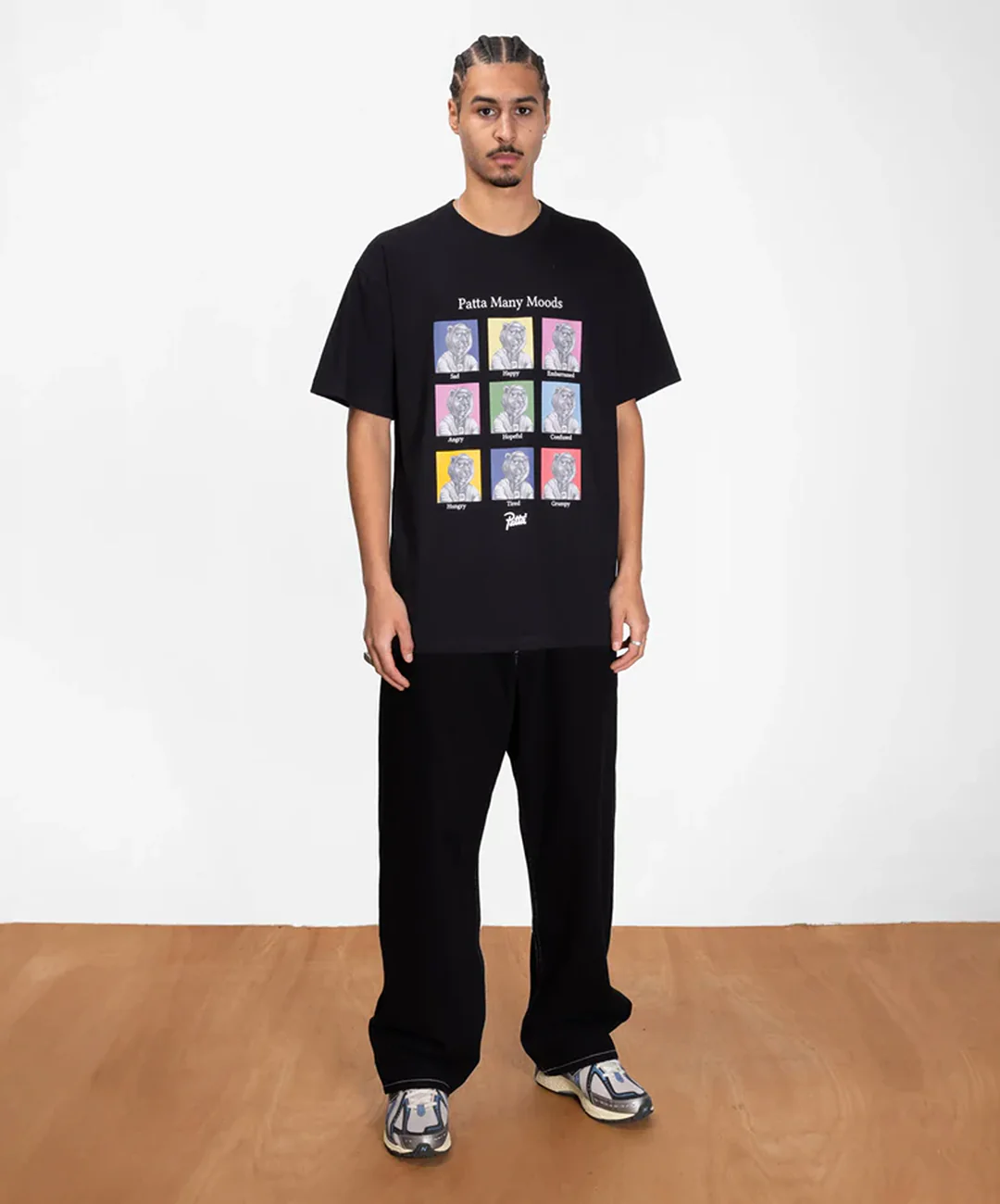 PATTA | MANY MOOD T-SHIRT { BLACK - Image 5
