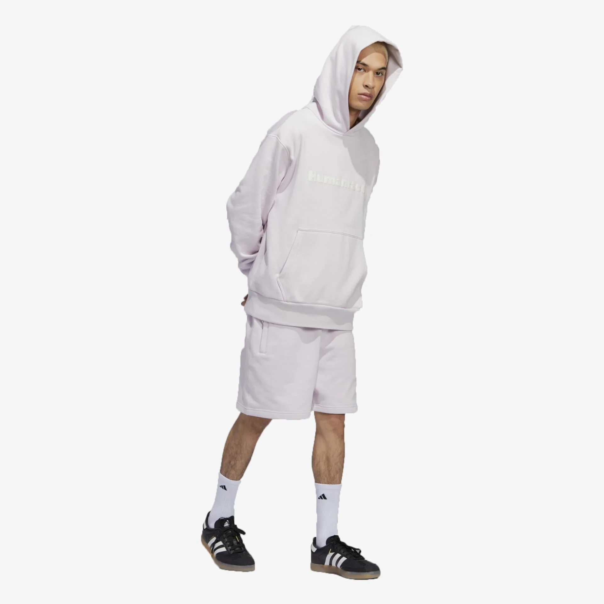 Adidas Originals | PHARRELL WILLIAMS BASICS HOODIE { PINK - Image 4