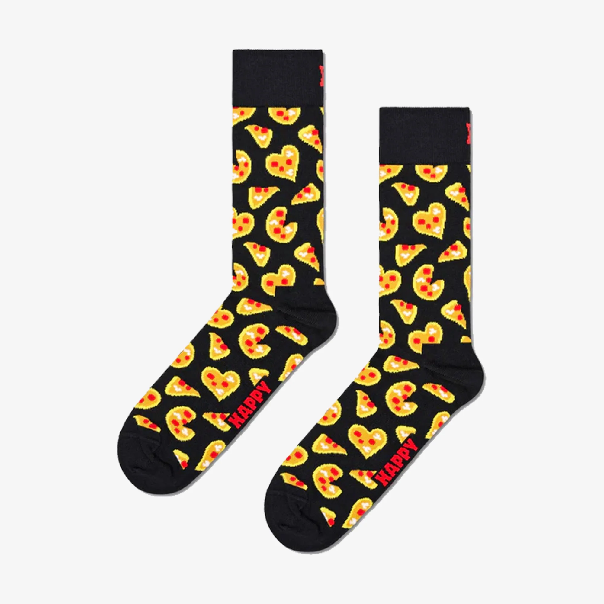 Happy Socks | PIZZA LOVE SOCK { BLACK - Image 2