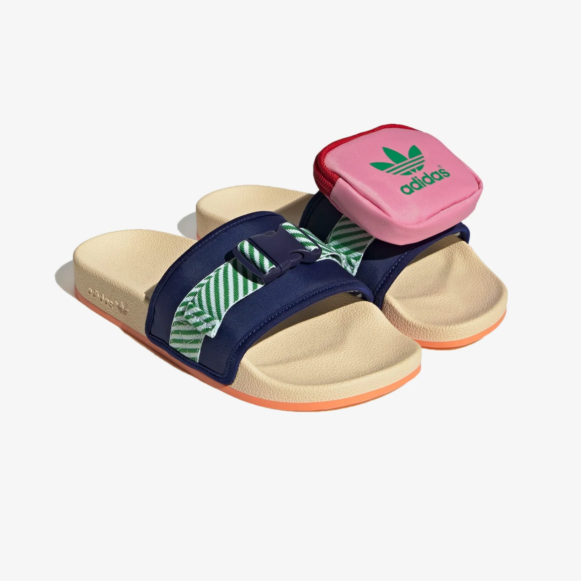 Adidas Originals | POUCHYLETTE SLIDES { NIGHT SKY/BLISS ORANGE - Image 2