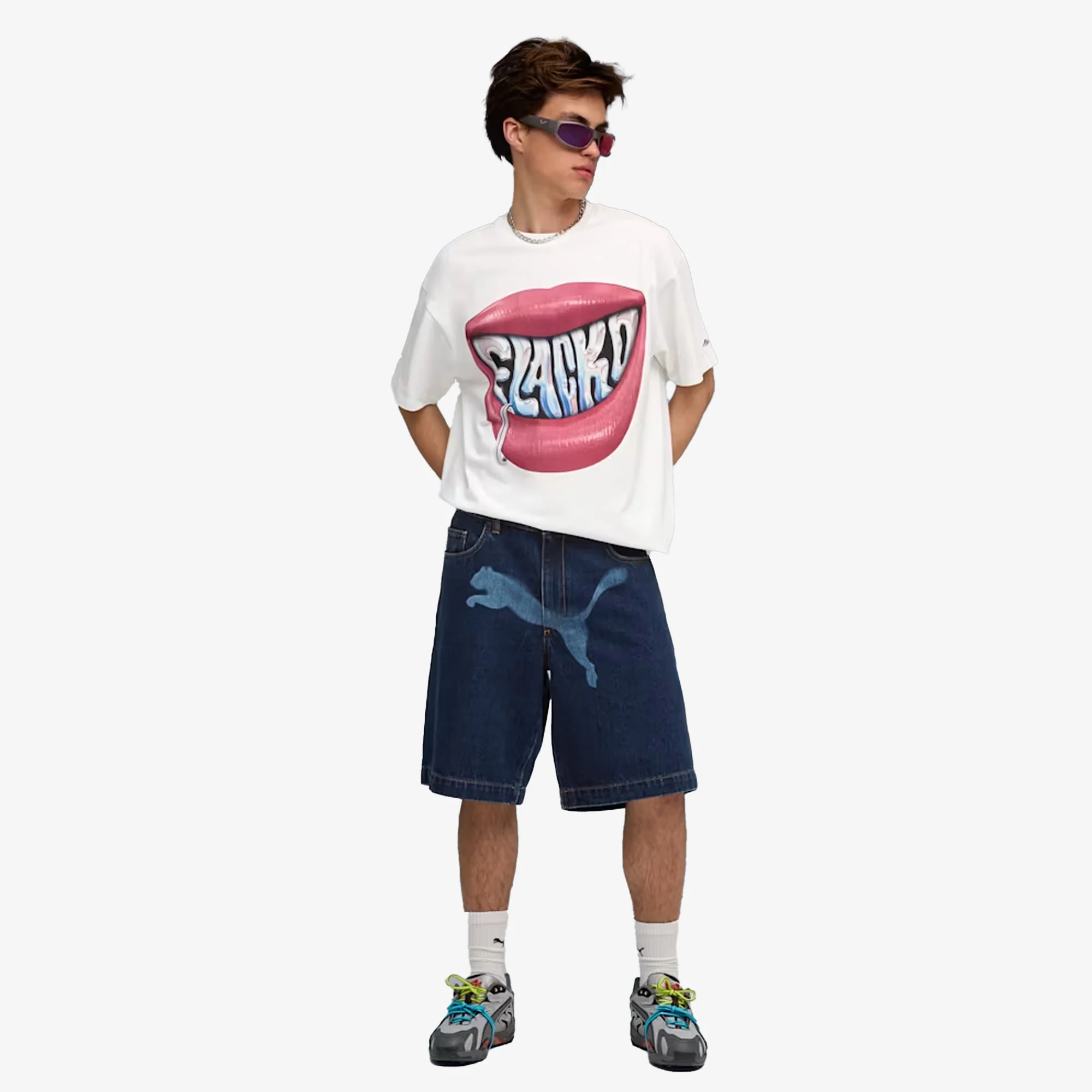 PUMA | A$AP ROCKY x PUMA FLACKO SMILE TEE { PUMA WHITE - Image 7
