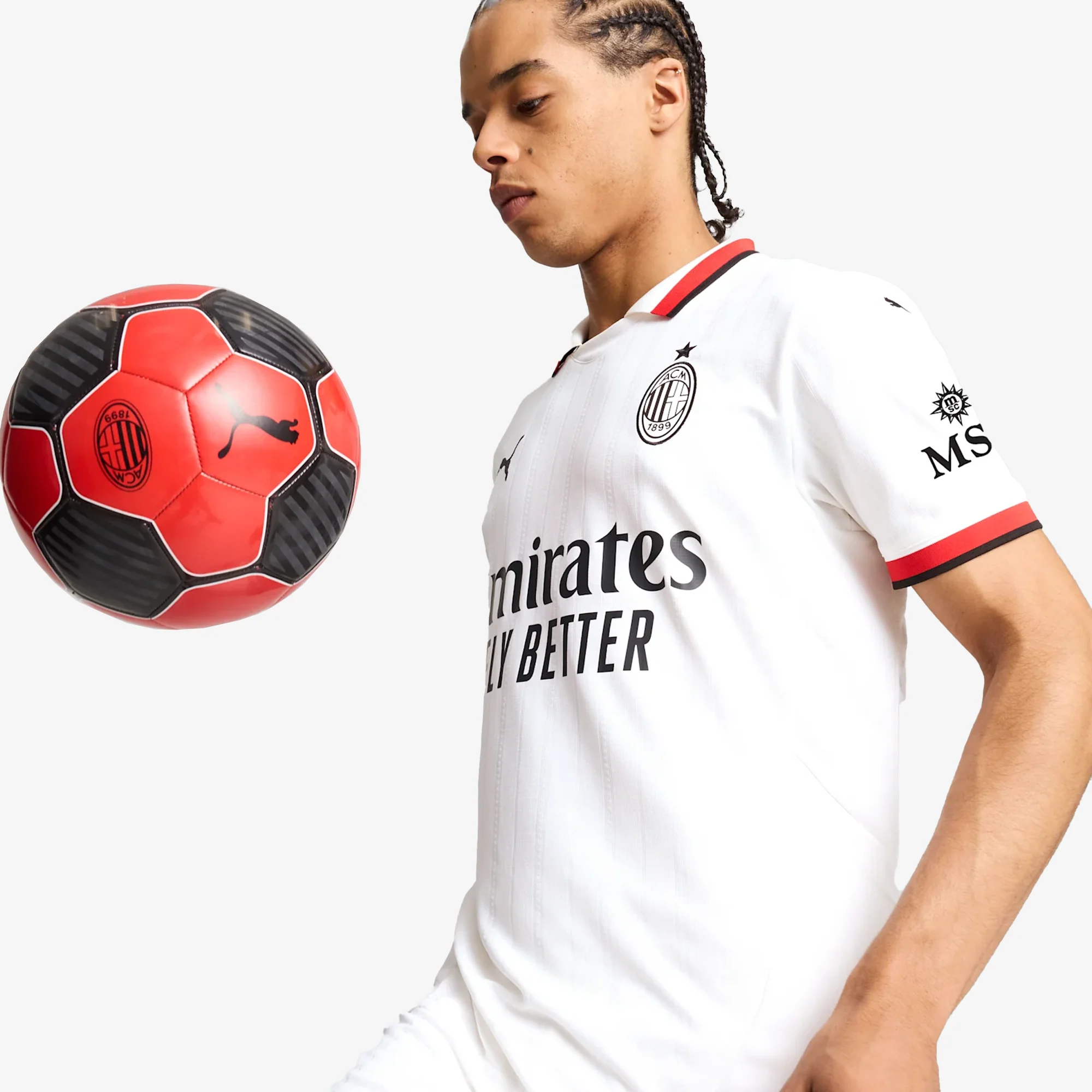 PUMA | AC MILAN 24/25 AWAY FOOTBALL JERSEY { PUMA WHITE - Image 5