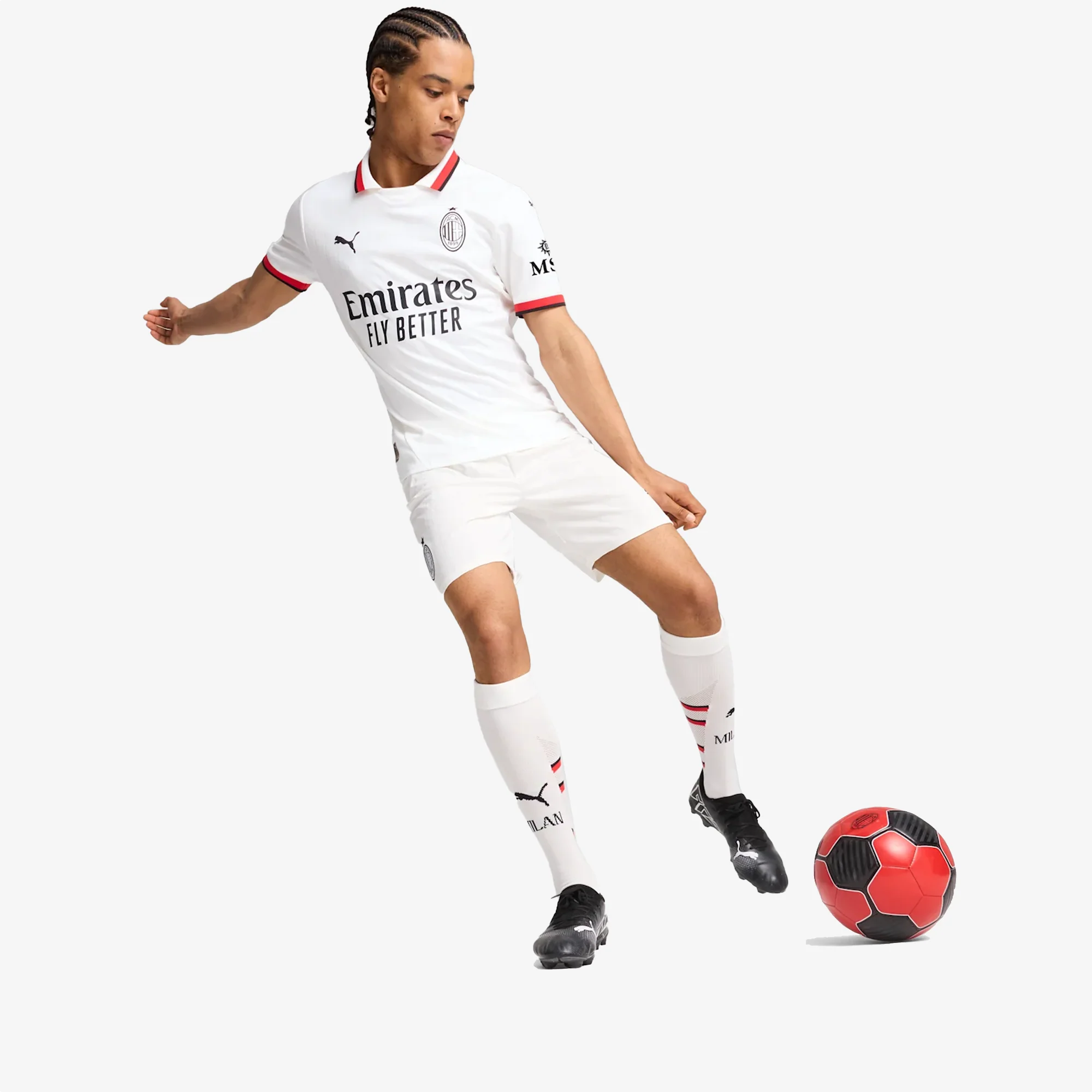 PUMA | AC MILAN 24/25 AWAY FOOTBALL JERSEY { PUMA WHITE - Image 6