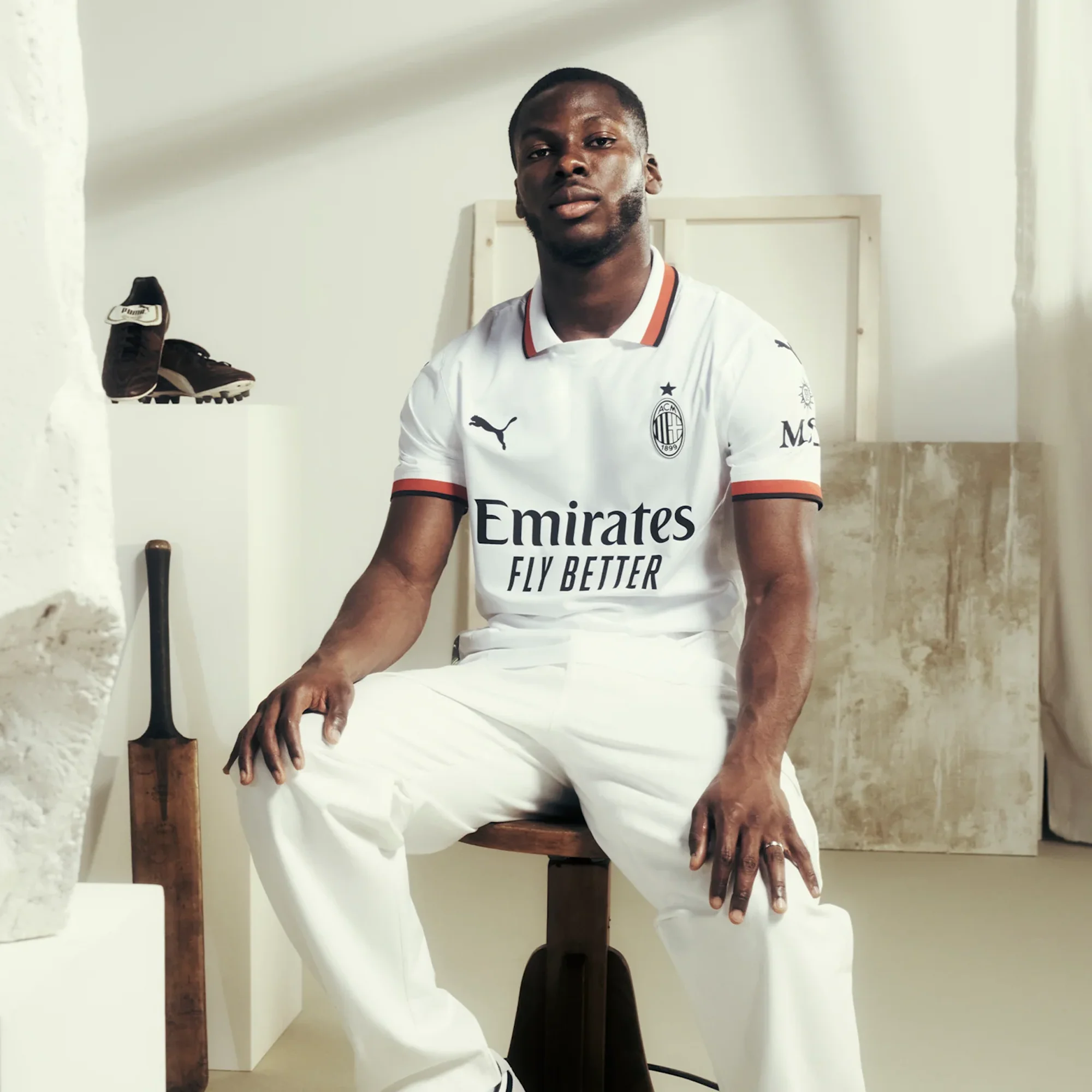 PUMA | AC MILAN 24/25 AWAY FOOTBALL JERSEY { PUMA WHITE - Image 7