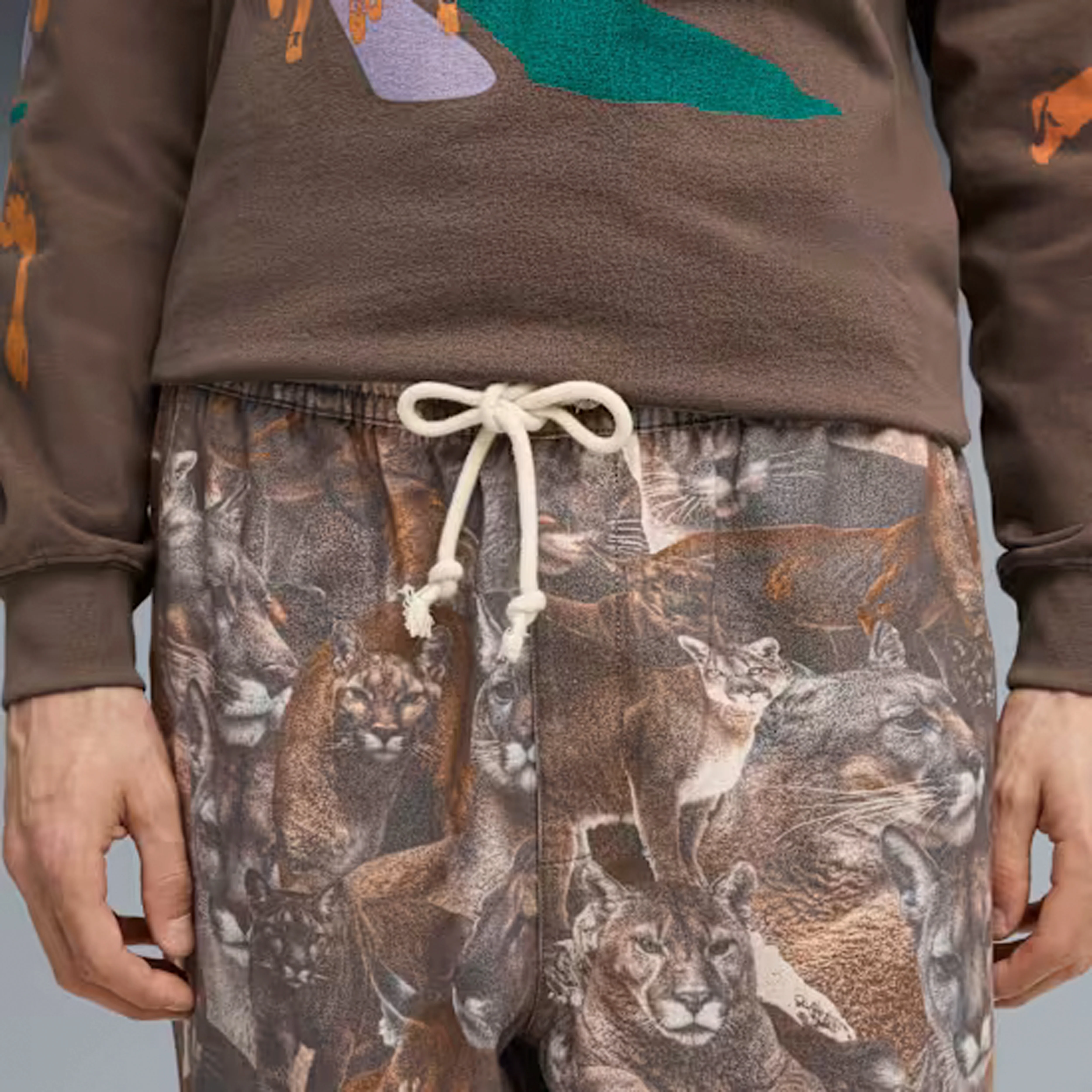 Puma | CAT CRAZY ANIMAL PRINT PANTS { FLAT BRONZE-AOP - Image 3