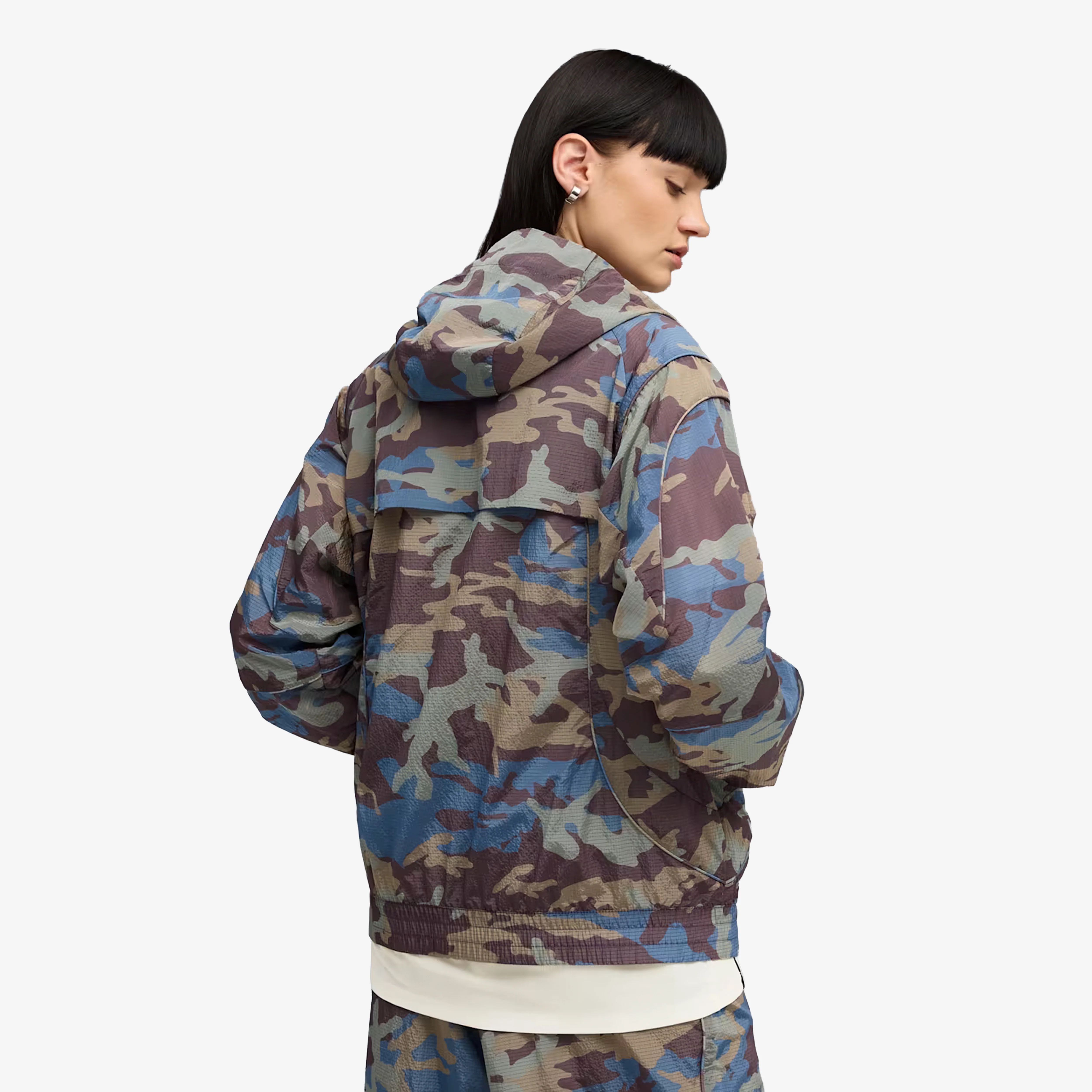 PUMA | CLRT ALL-OVER PRINT RIPSTOP JACKET UNISEX { RAISIN - Image 2