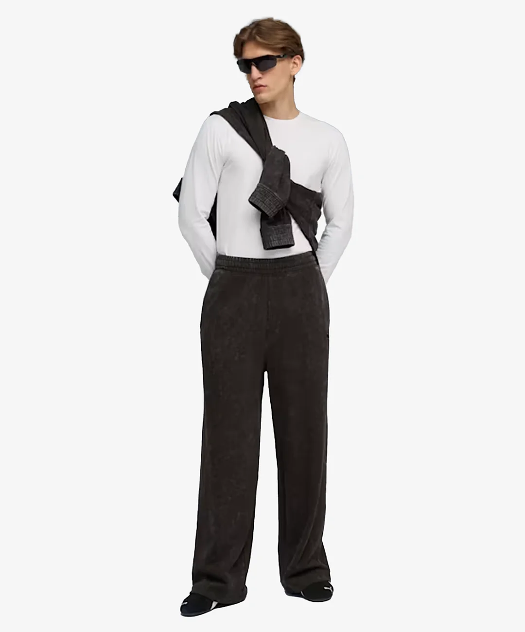 Puma | FUTURE ARCHIVE OVERSIZED KNIT PANTS { PUMA BLACK - Image 3