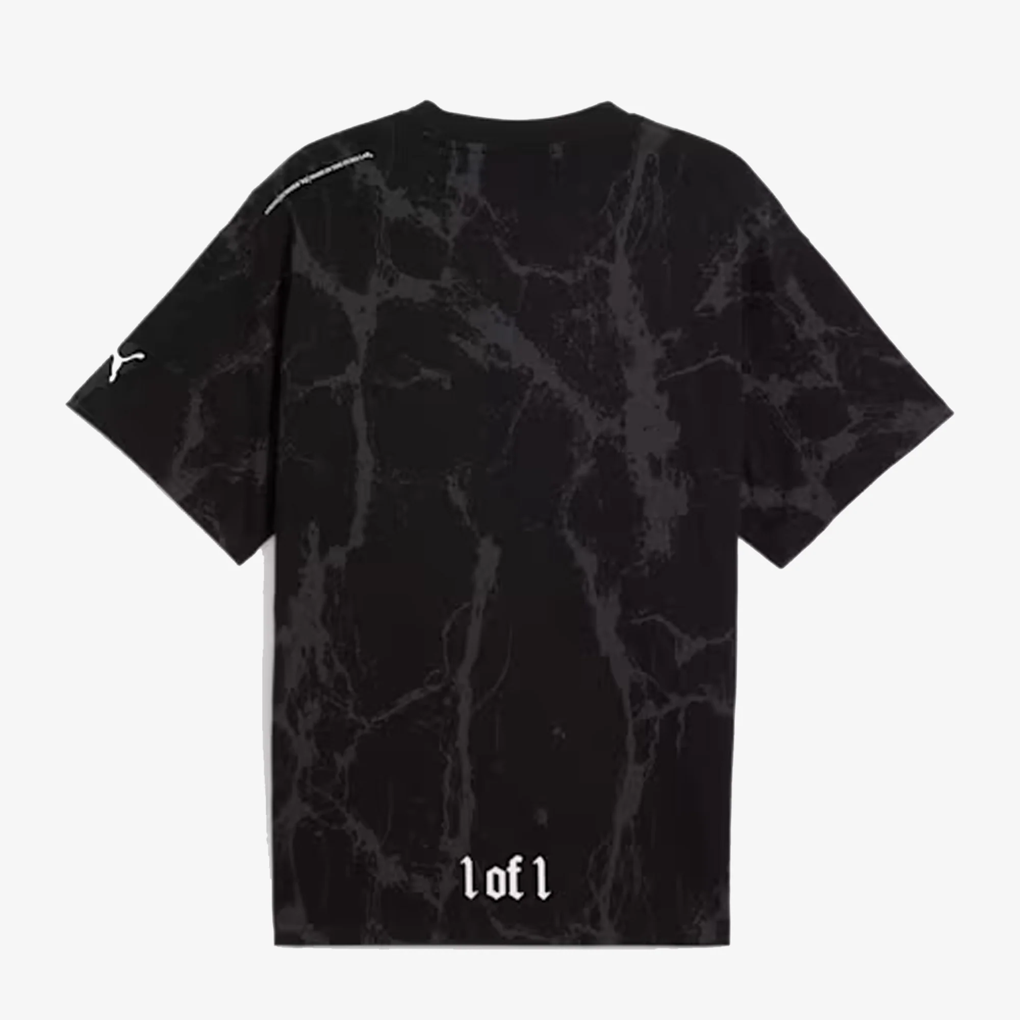 PUMA | HOOPS x LAFRANCE WRITTEN IN CHROME MARBLE TEE { BLACK FLAT MEDIUM GRAY - Image 6