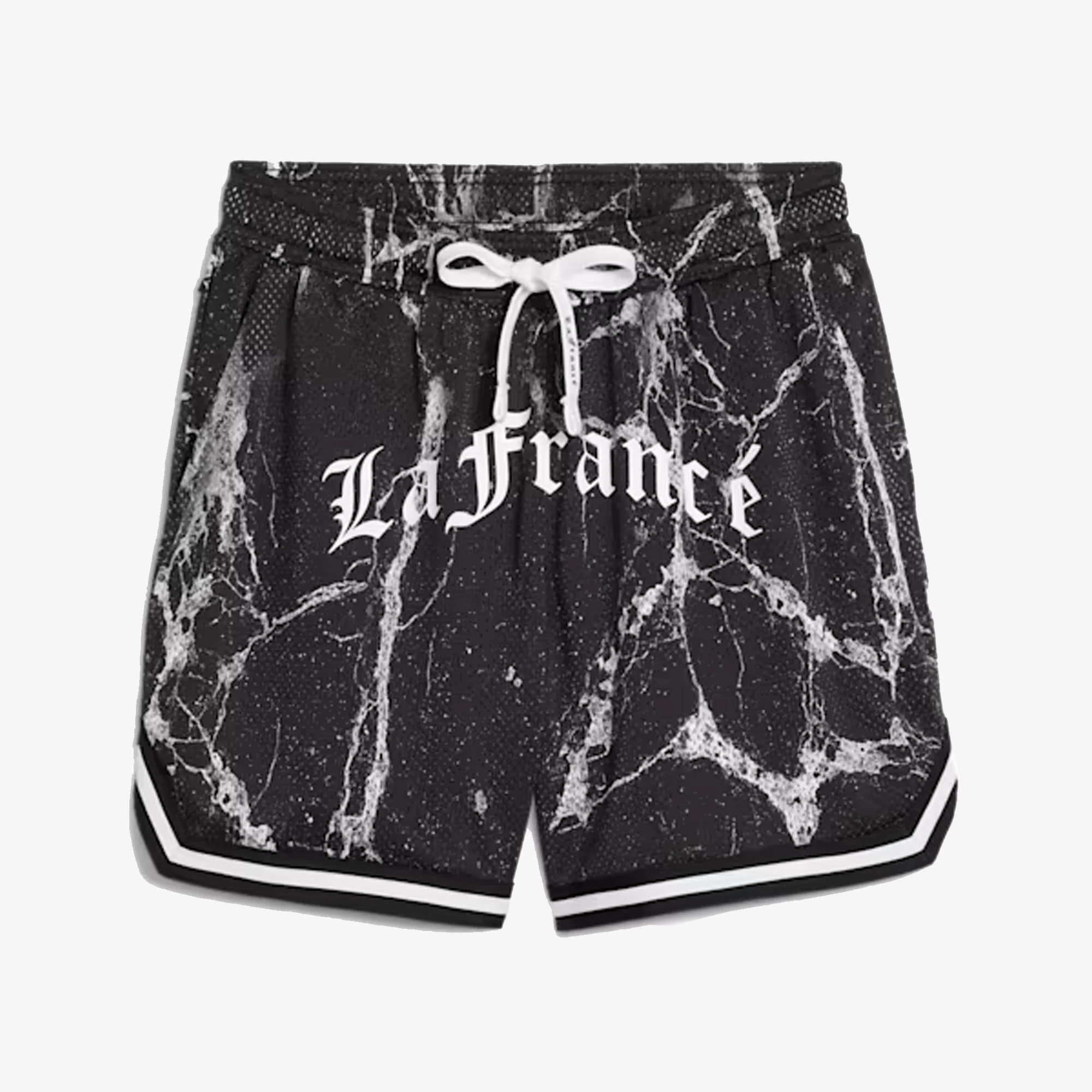 PUMA | HOOPS x LAFRANCE WRITTEN IN CHROME SHORTS { PUMA BLACK/WHITE - Image 3